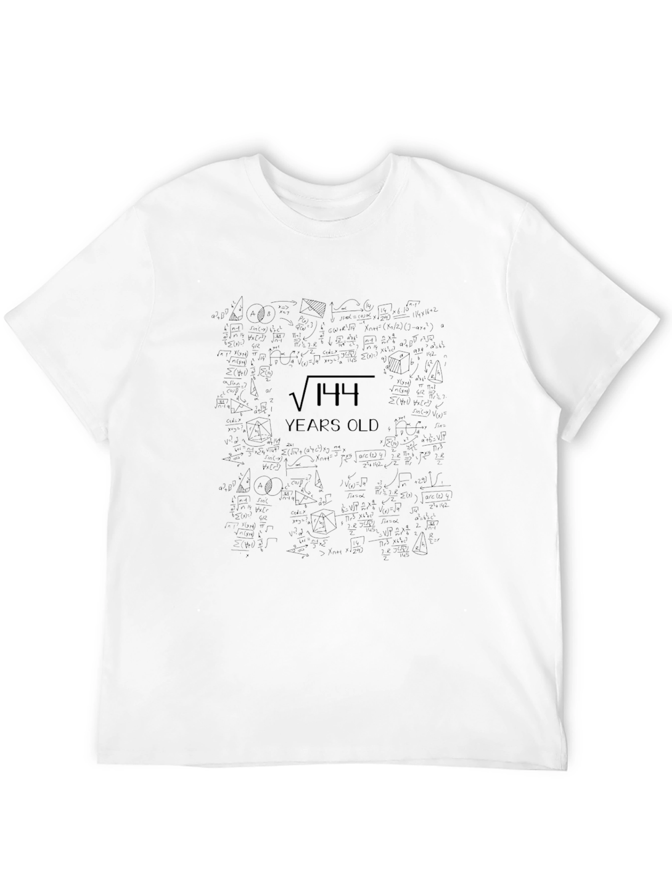 Black Math Humor T-Shirt: √144 Years Old view 12