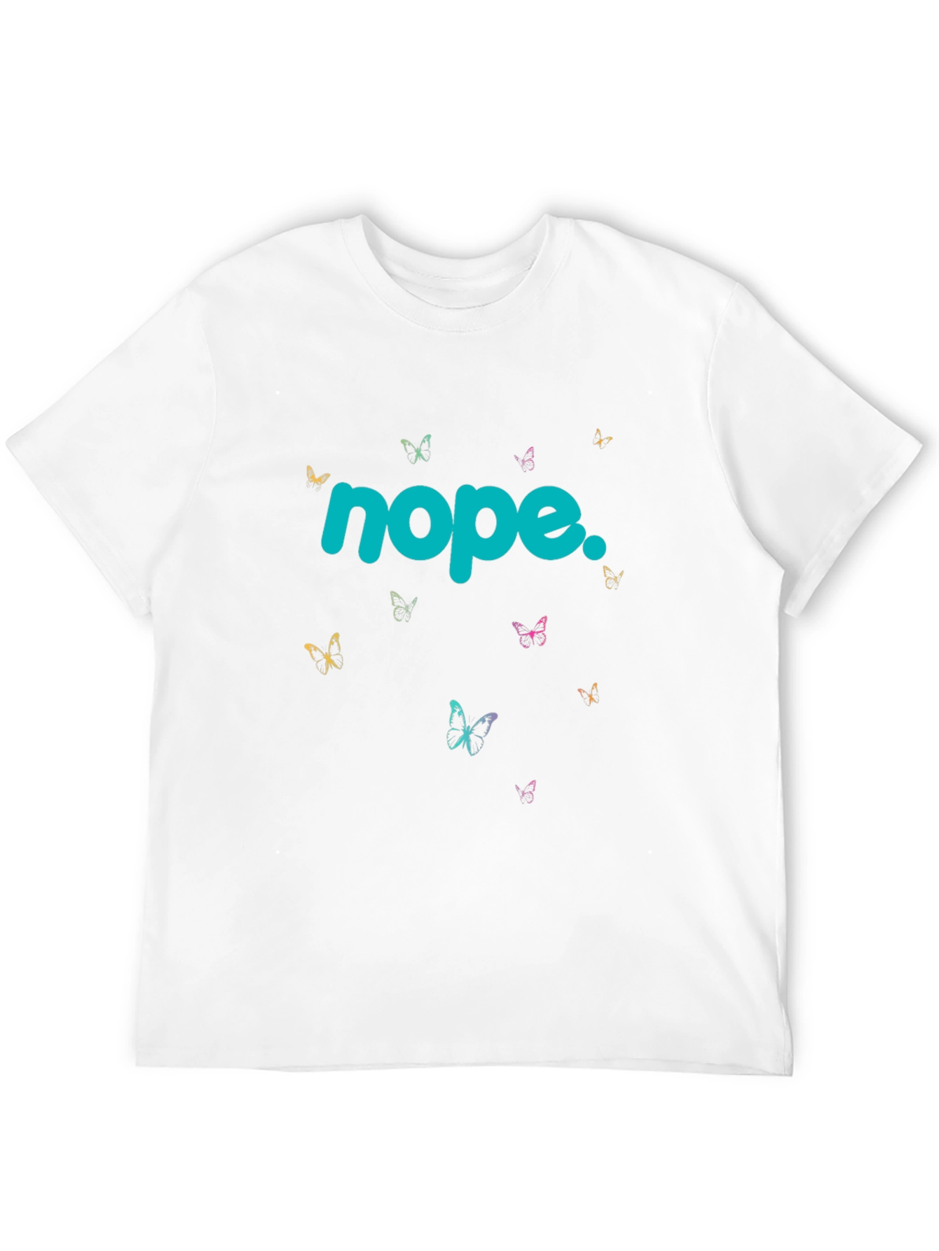 Black Nope Butterfly Graphic T-Shirt - Casual Black Tee view 12