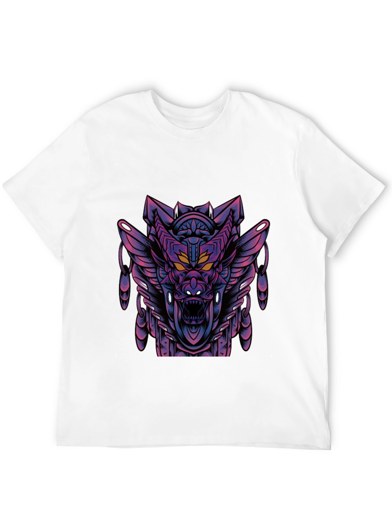 Black Cyberpunk Dragon Graphic Tee - Dark Style view 12