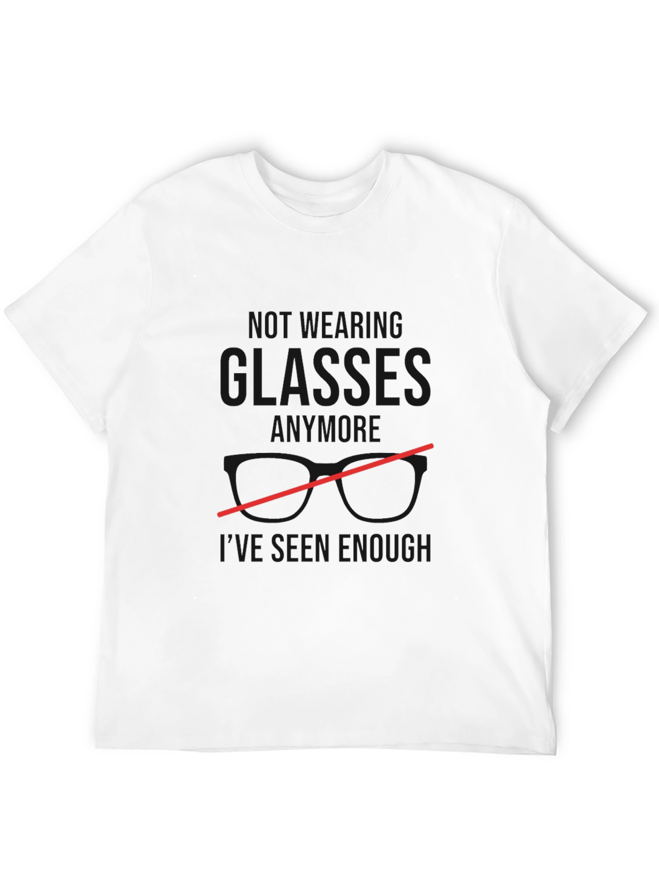 Black Funny "Wearing Glasses" Graphic Tee for Men view 12