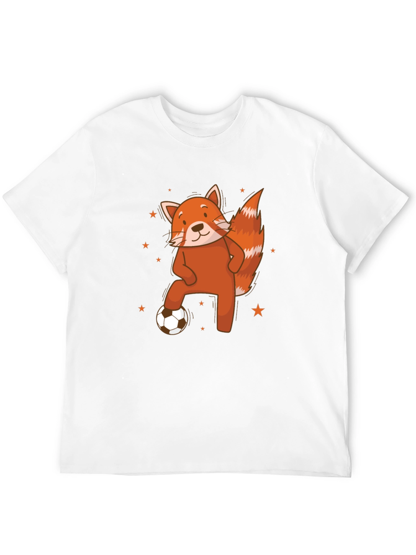 Black Red Panda Soccer T-Shirt - Cute Animal Tee view 12