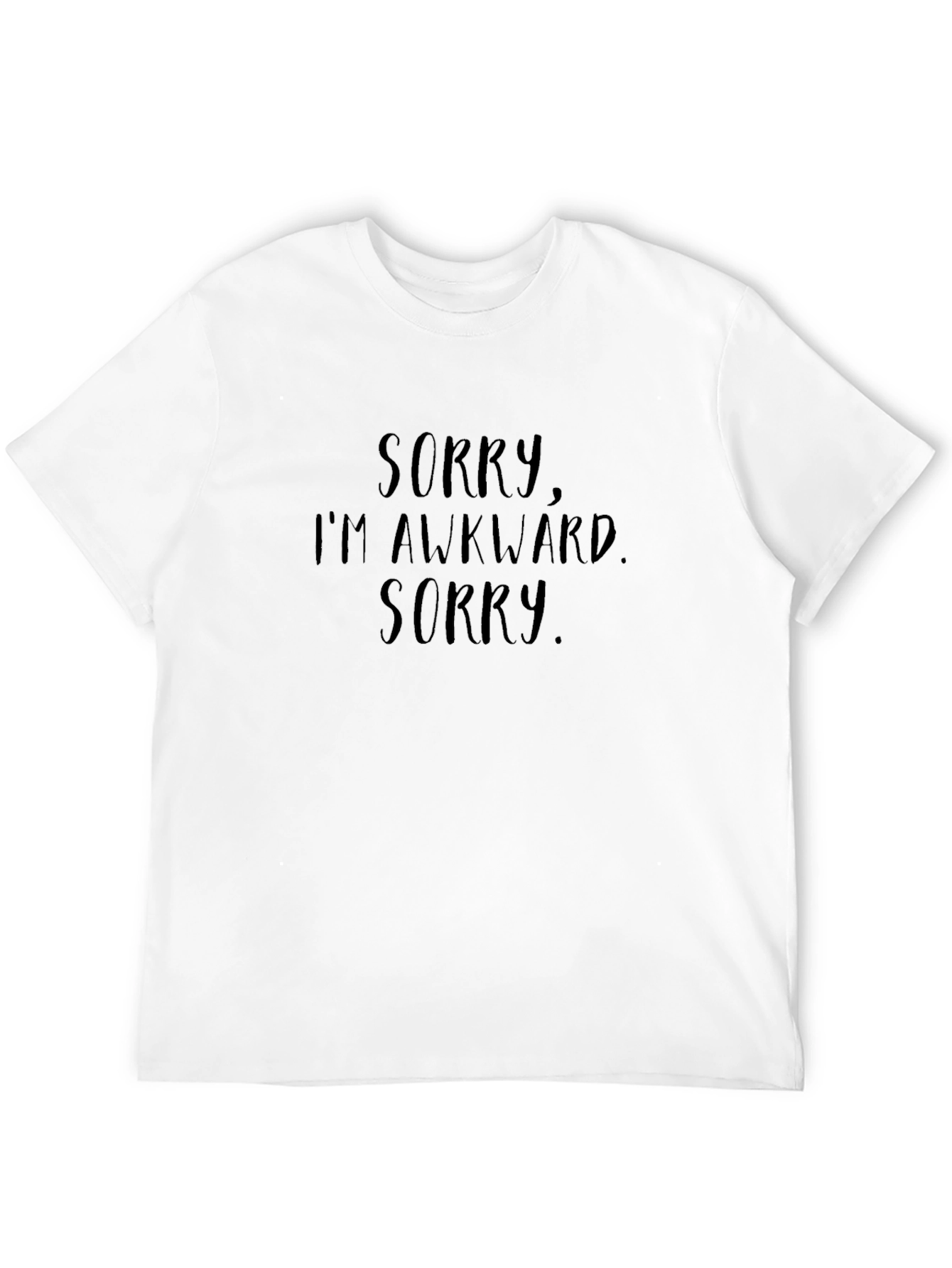 Black Sorry I'm Awkward T-Shirt - Funny Graphic Tee view 12