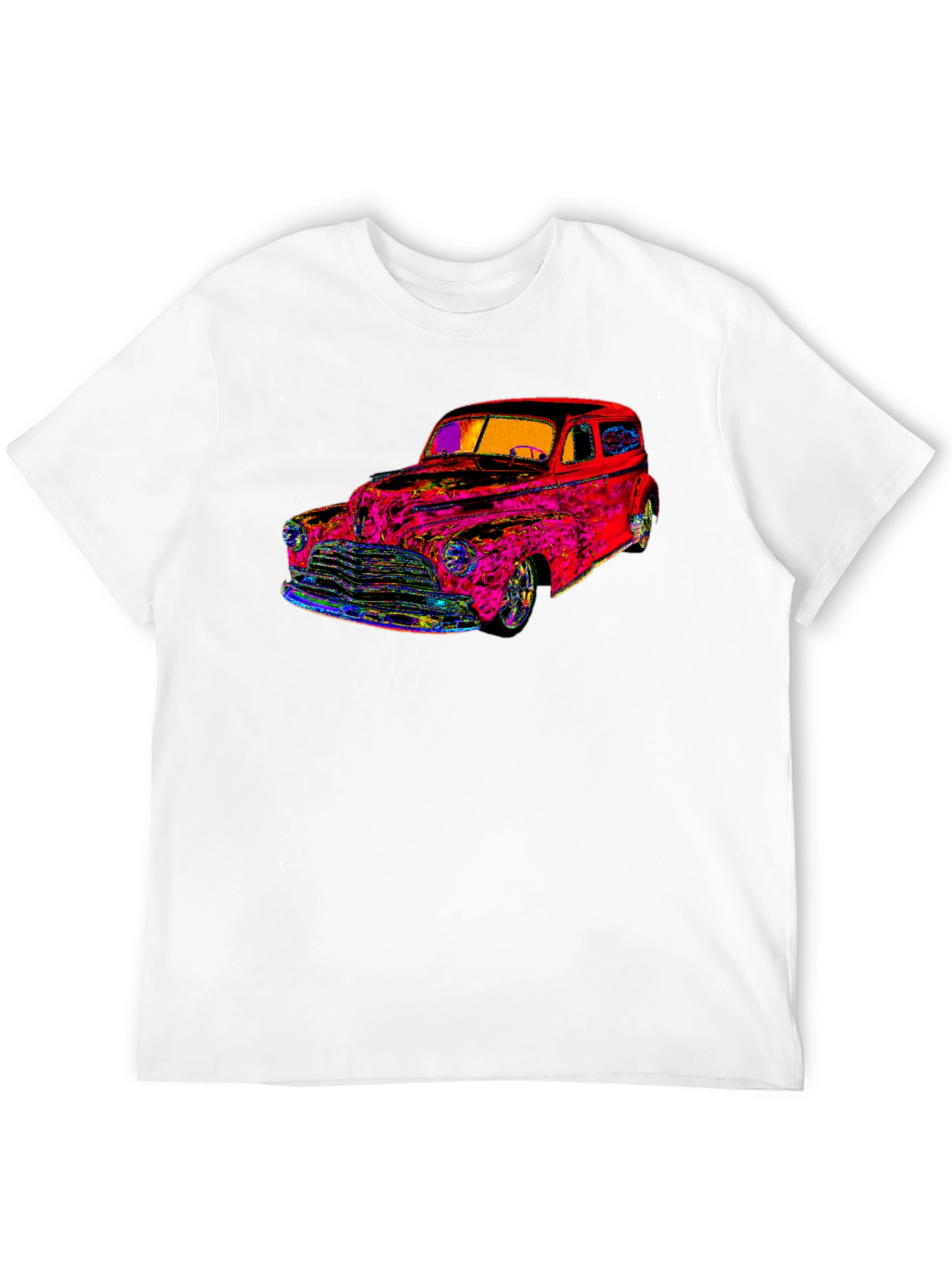 Black Vibrant Classic Car Graphic Tee - Stylish & Unique view 12