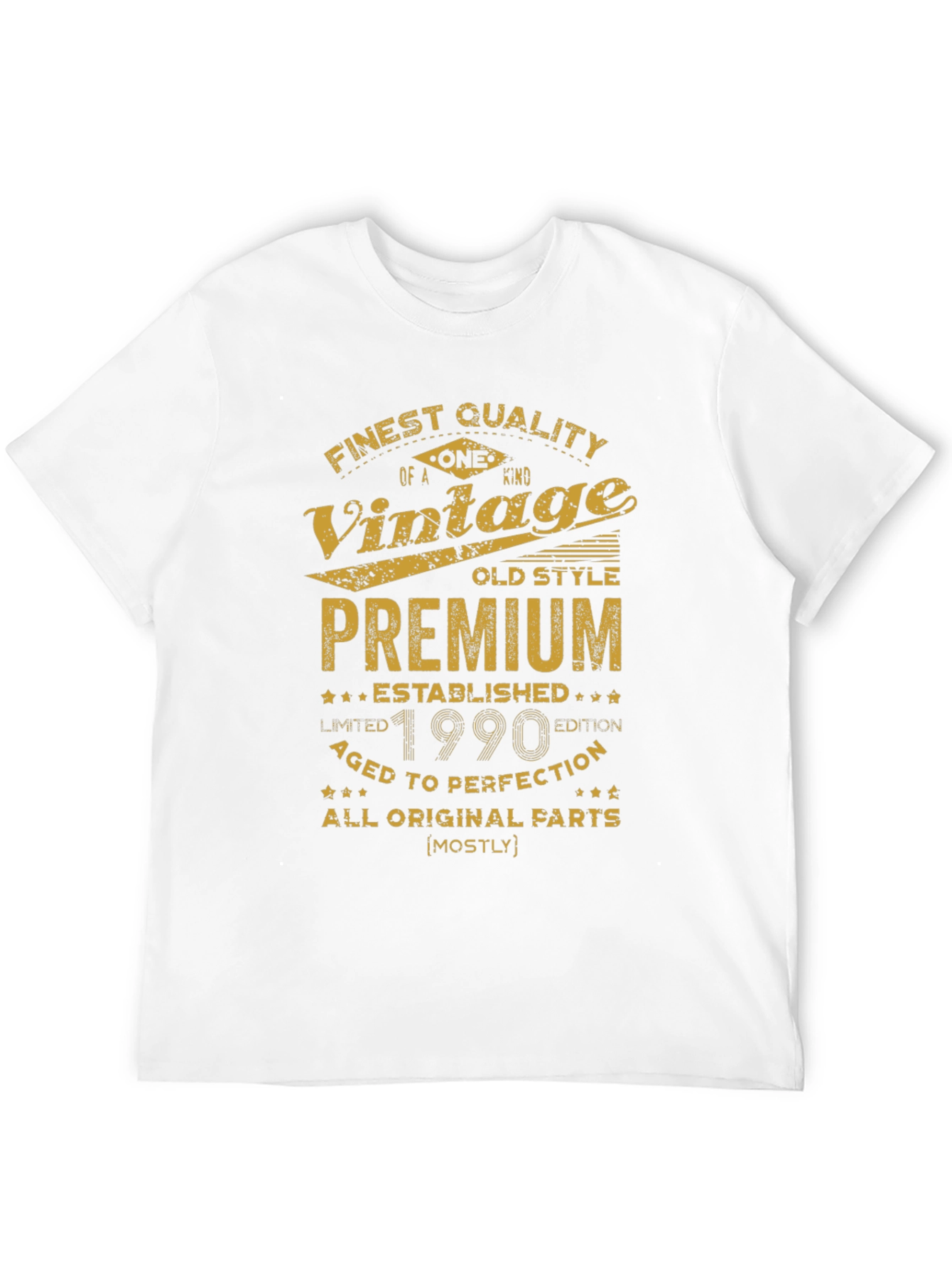 Black Vintage 1990 Premium Black Graphic T-Shirt view 12