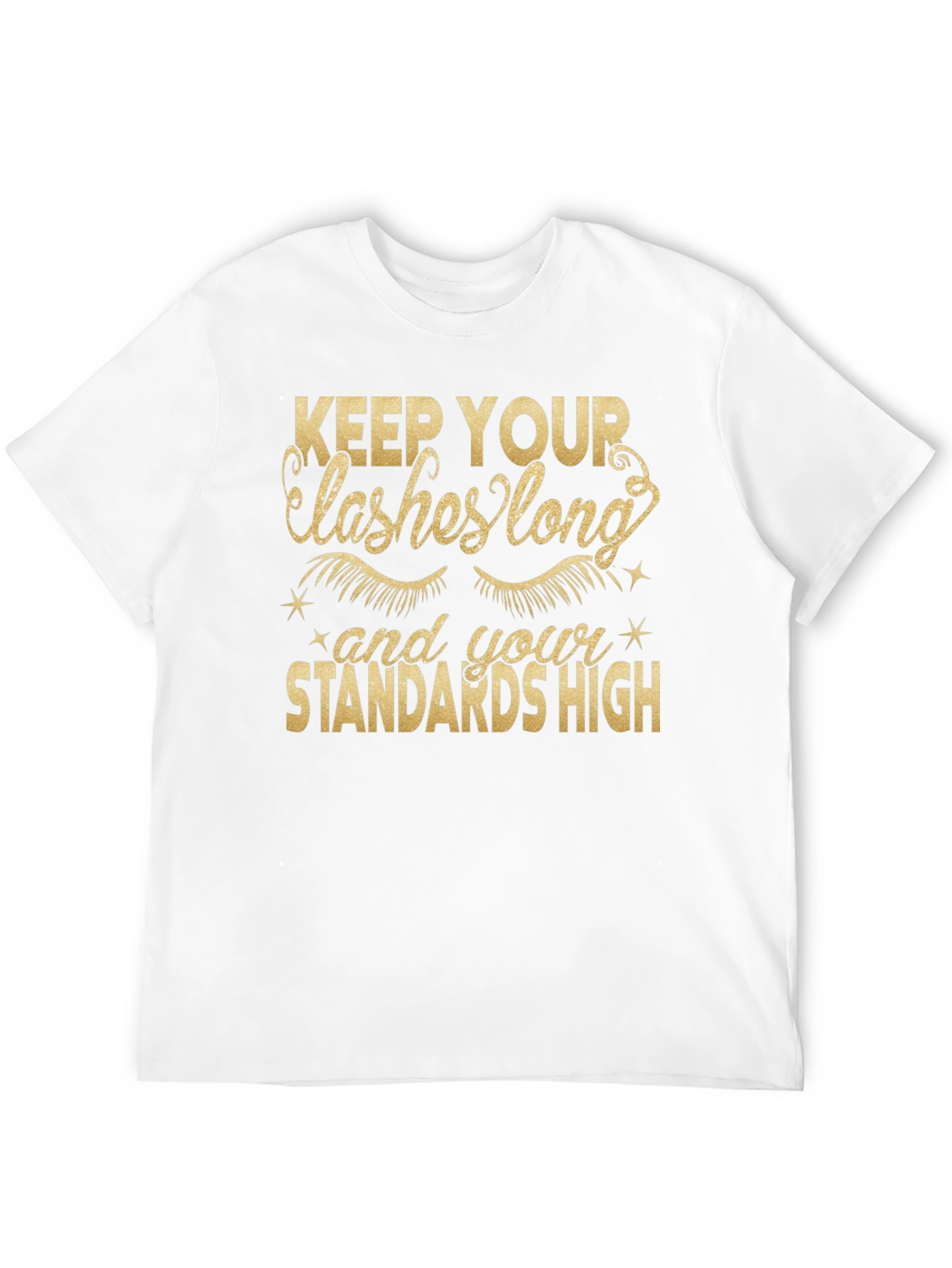 Black Keep Your Lashes Long Graphic Tee view 12