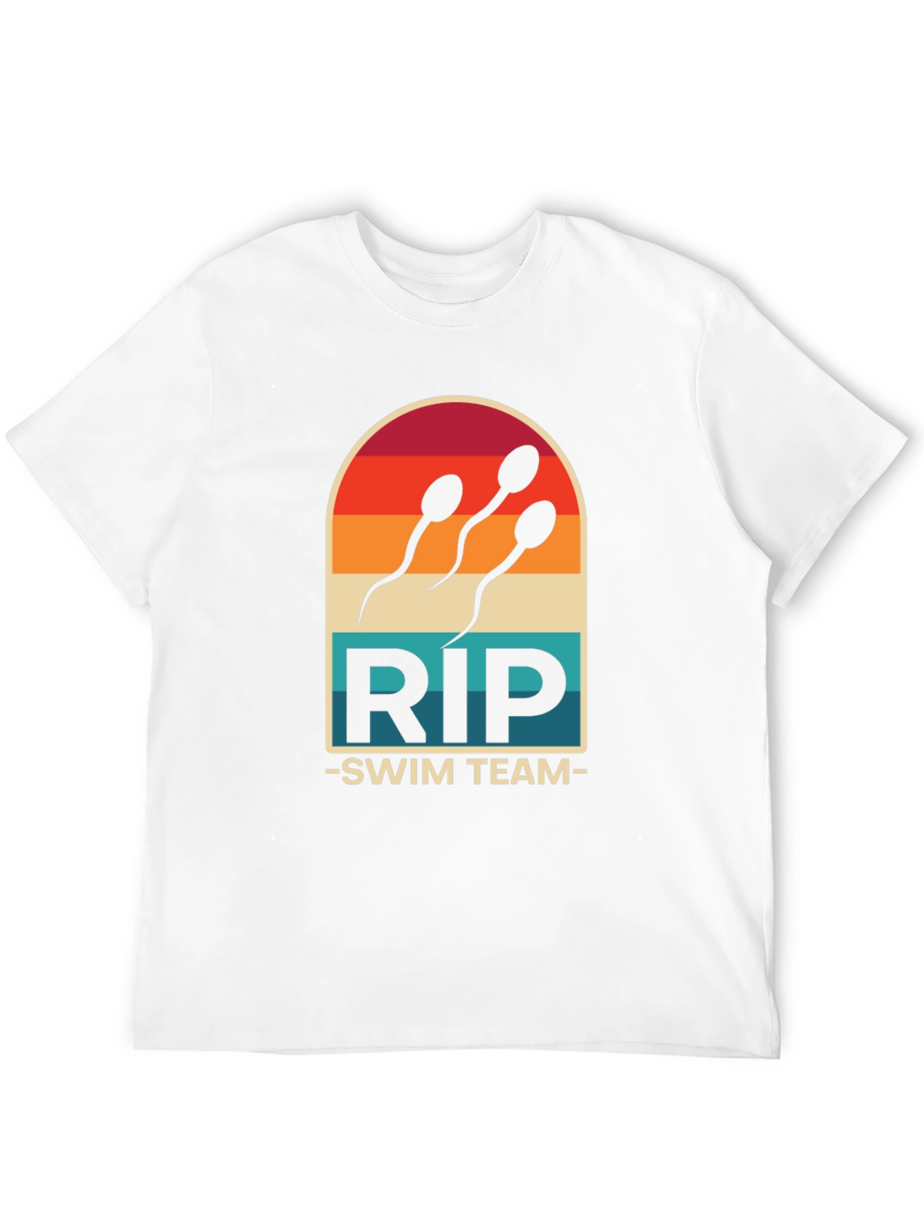 Black RIP Swim Team T-Shirt - Funny Sperm Design Tee view 12