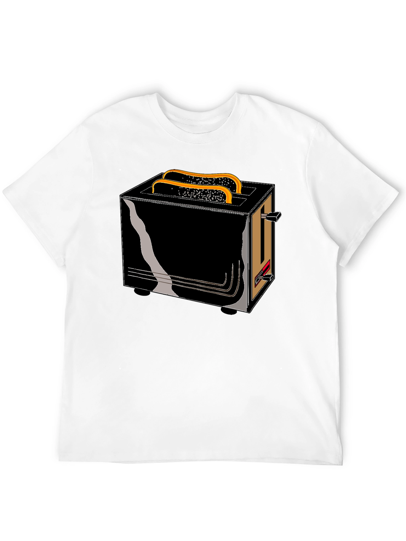 Black Toaster Graphic Tee - Breakfast Humor T-Shirt view 12
