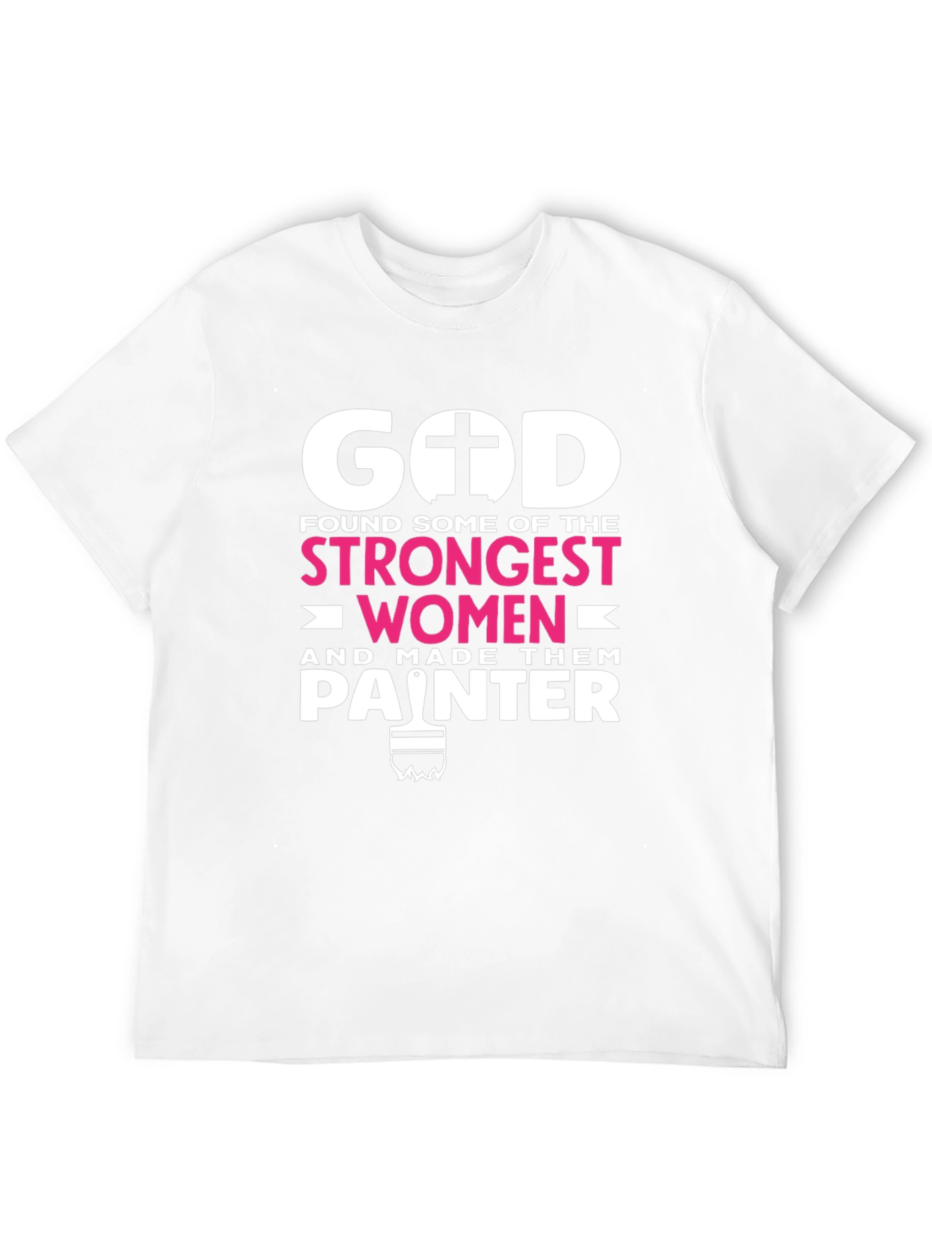 Black Strong Women Painter T-Shirt view 12