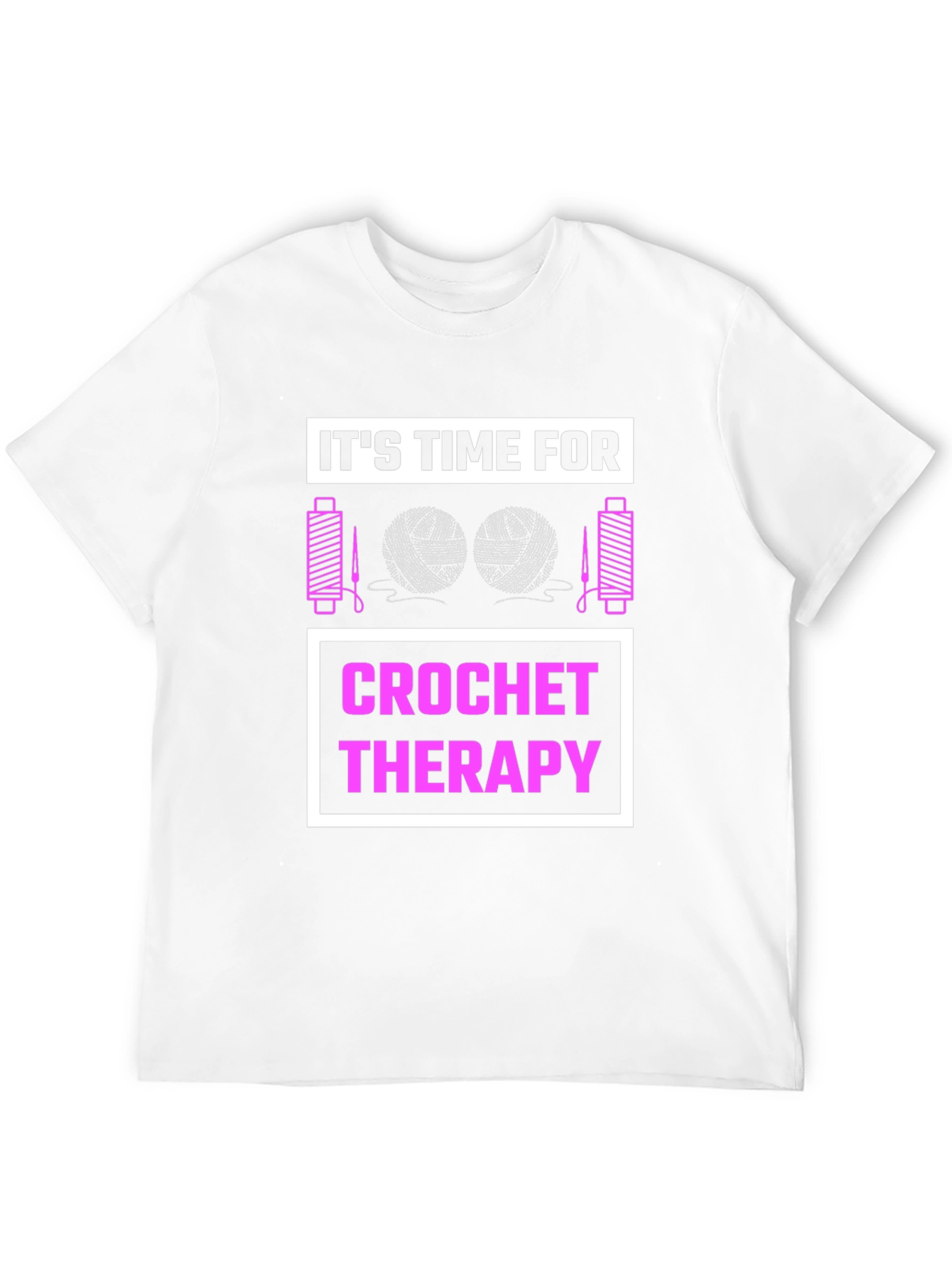 Black Crochet Therapy T-Shirt: Black Cotton Tee for Craft Lovers view 12