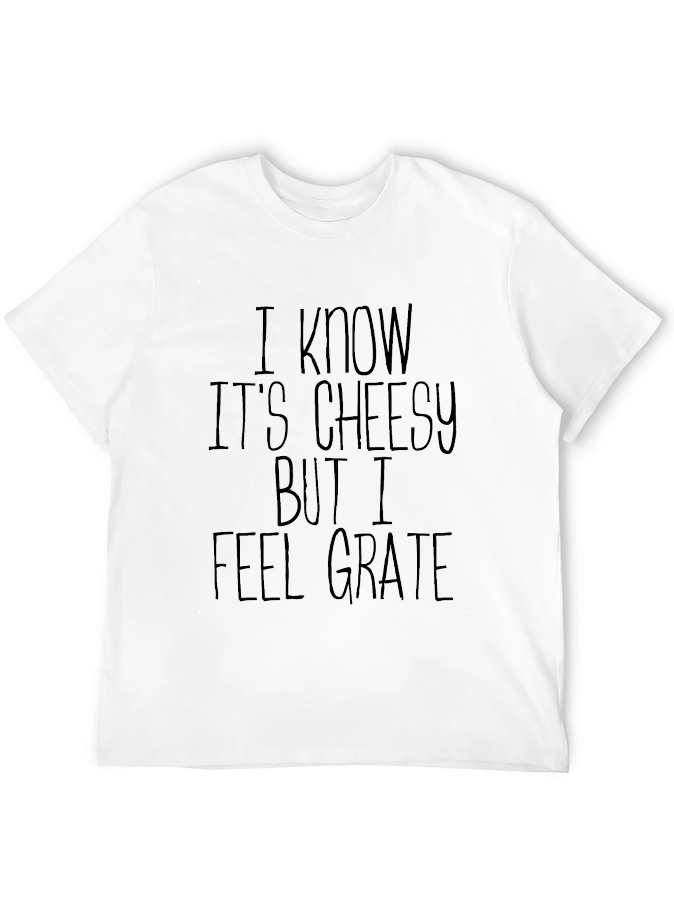 Black Cheesy Grate Pun T-Shirt - Black view 12