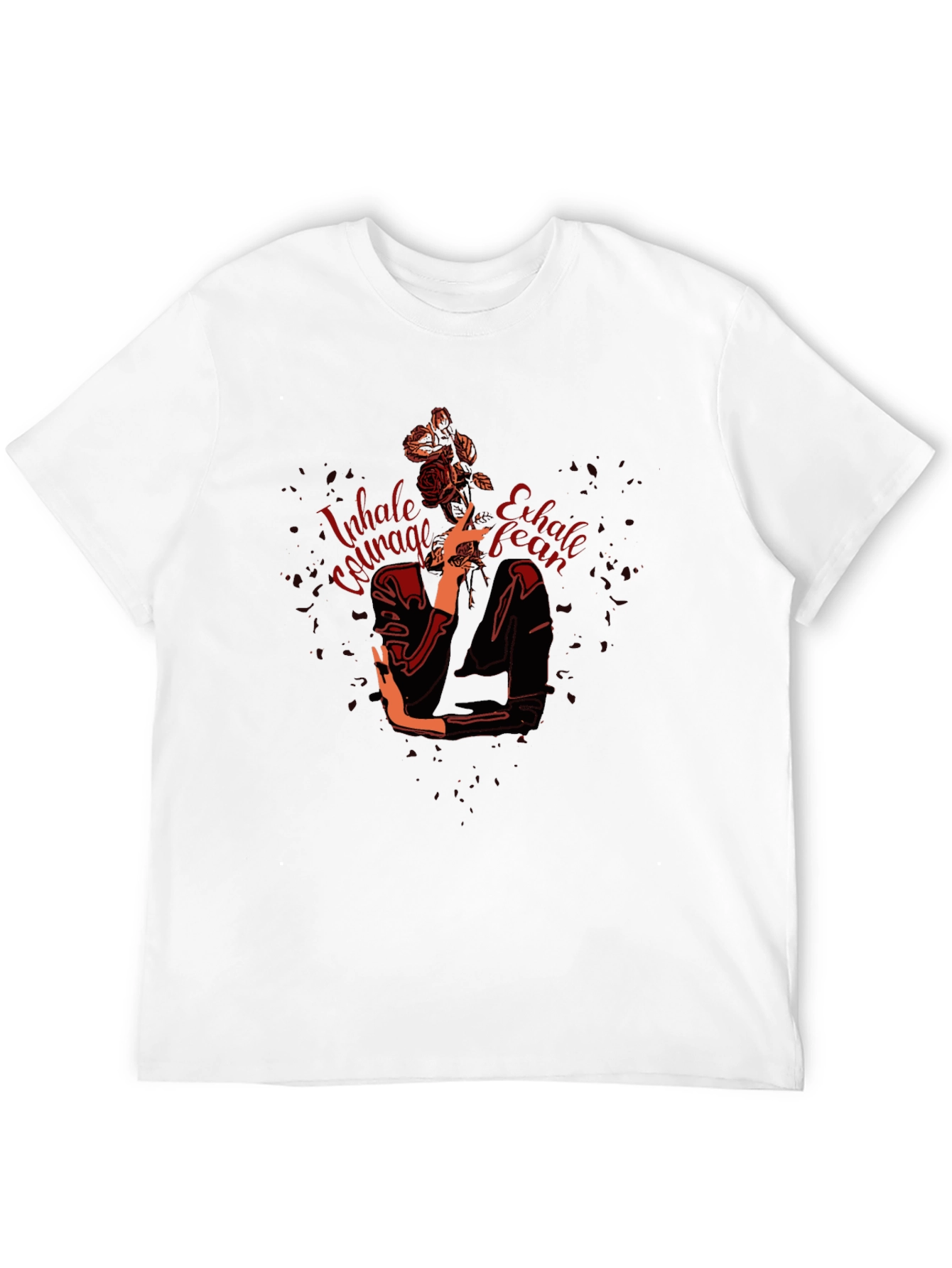 Black Inhale Courage Graphic Tee view 12