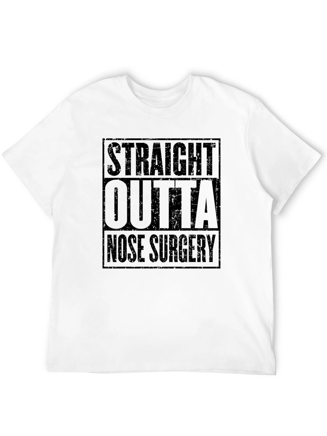 Black Straight Outta Nose Surgery T-Shirt - Funny Recovery Tee view 12