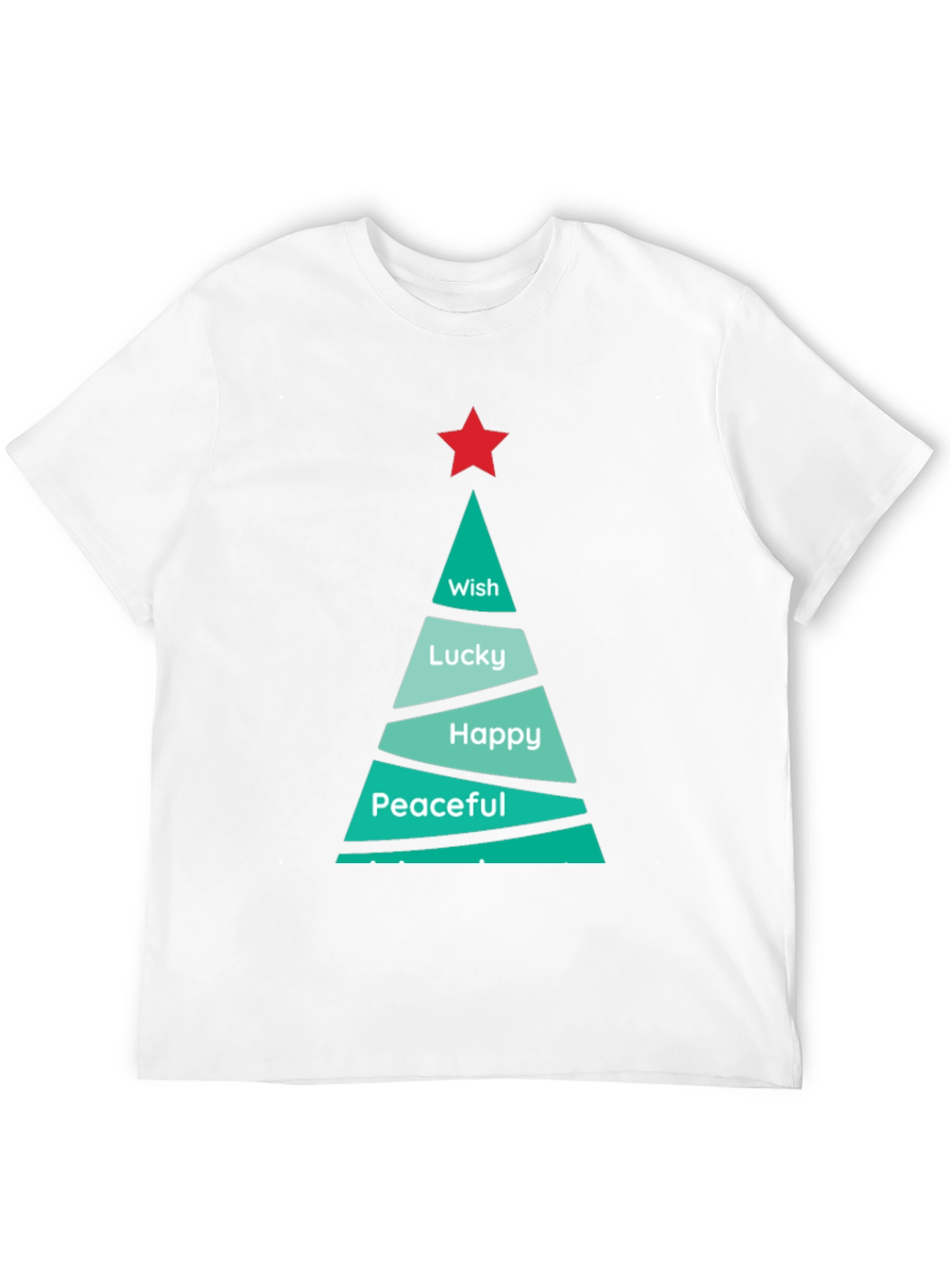 Black Festive Christmas Tree Wish T-Shirt view 12