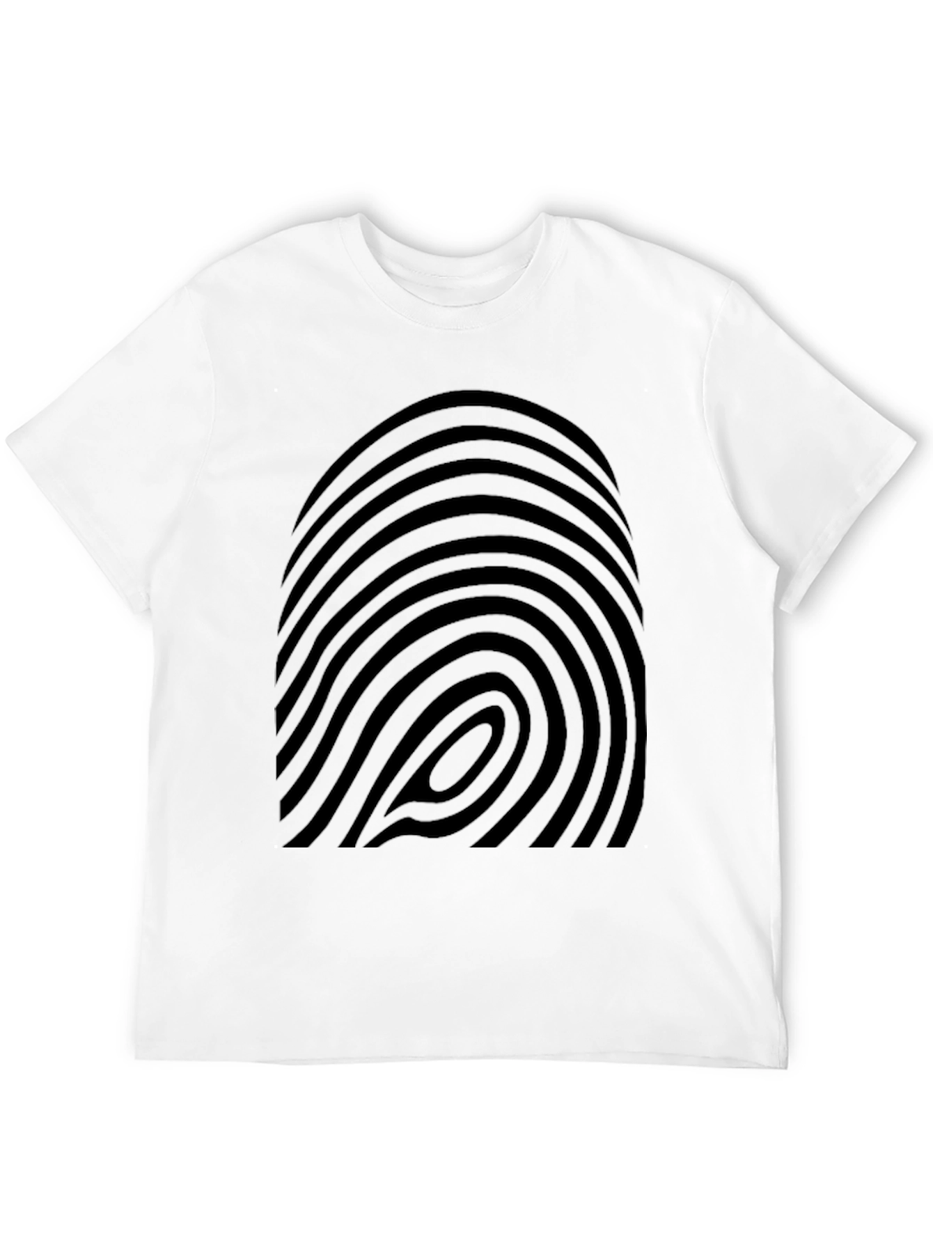 Black Fingerprint Graphic Black T-Shirt view 12