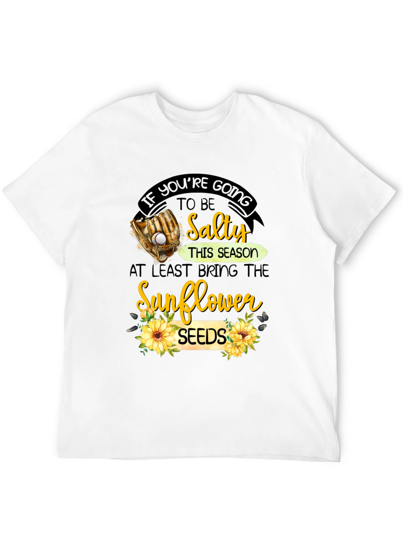 Black Salty Sunflower Seeds Graphic T-Shirt view 12