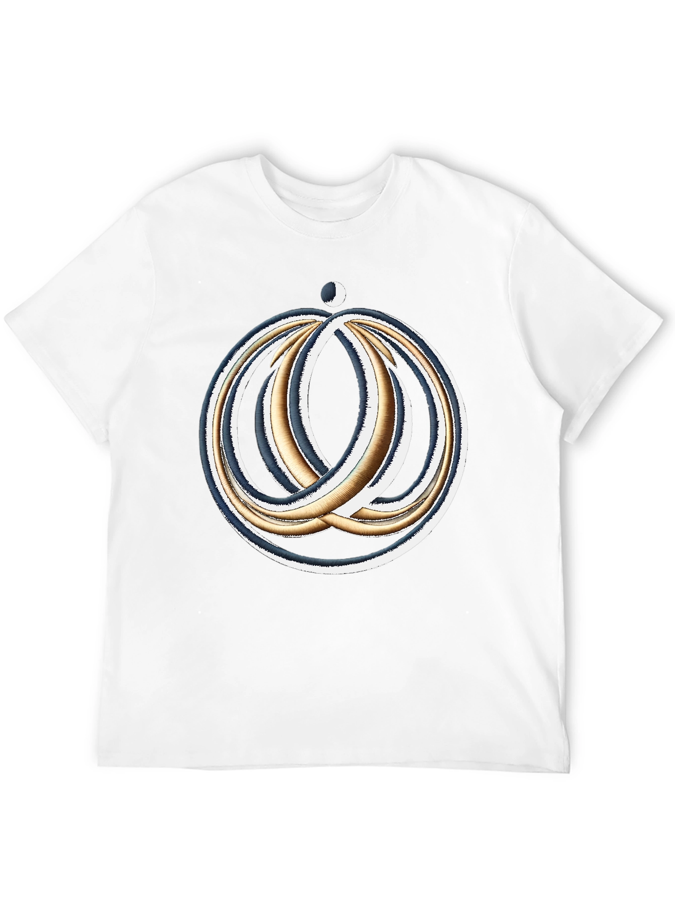 Black Cosmic Rings Graphic Tee - Black Cotton Blend Comfort Fit view 12