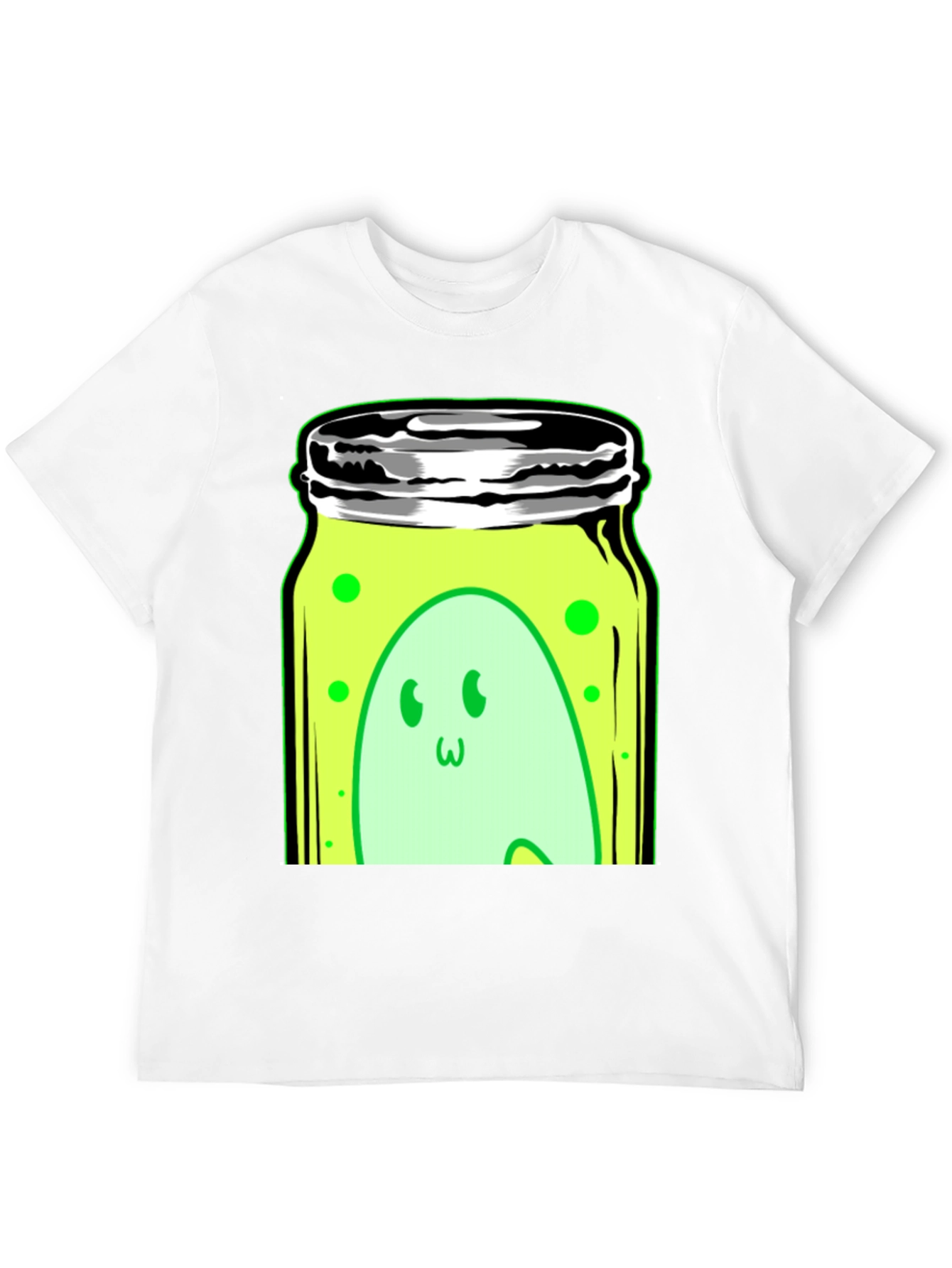 Black Ghost in a Jar Graphic Tee - Black Cotton Blend view 12