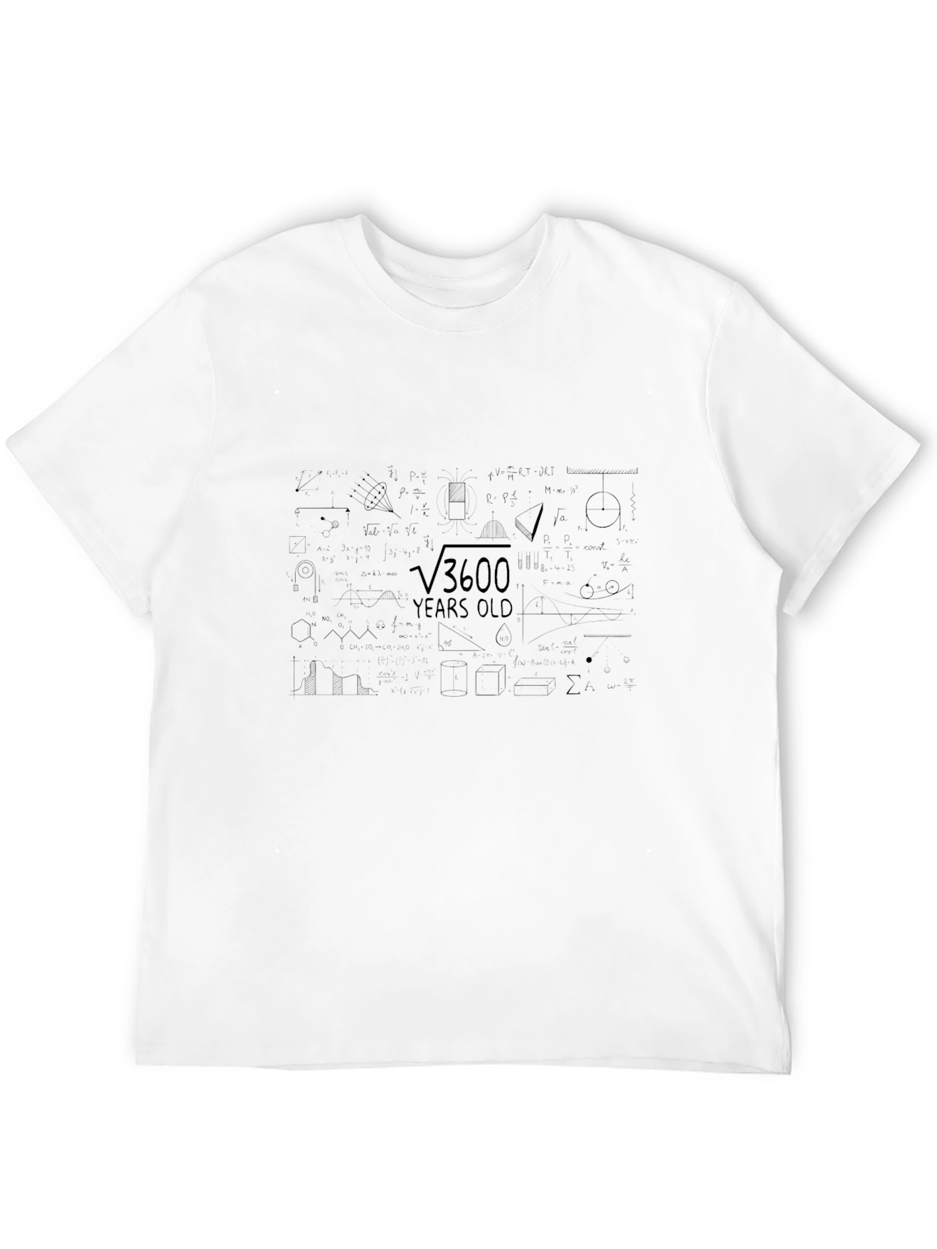 Black √3600 Years Old Funny Math T-Shirt view 12