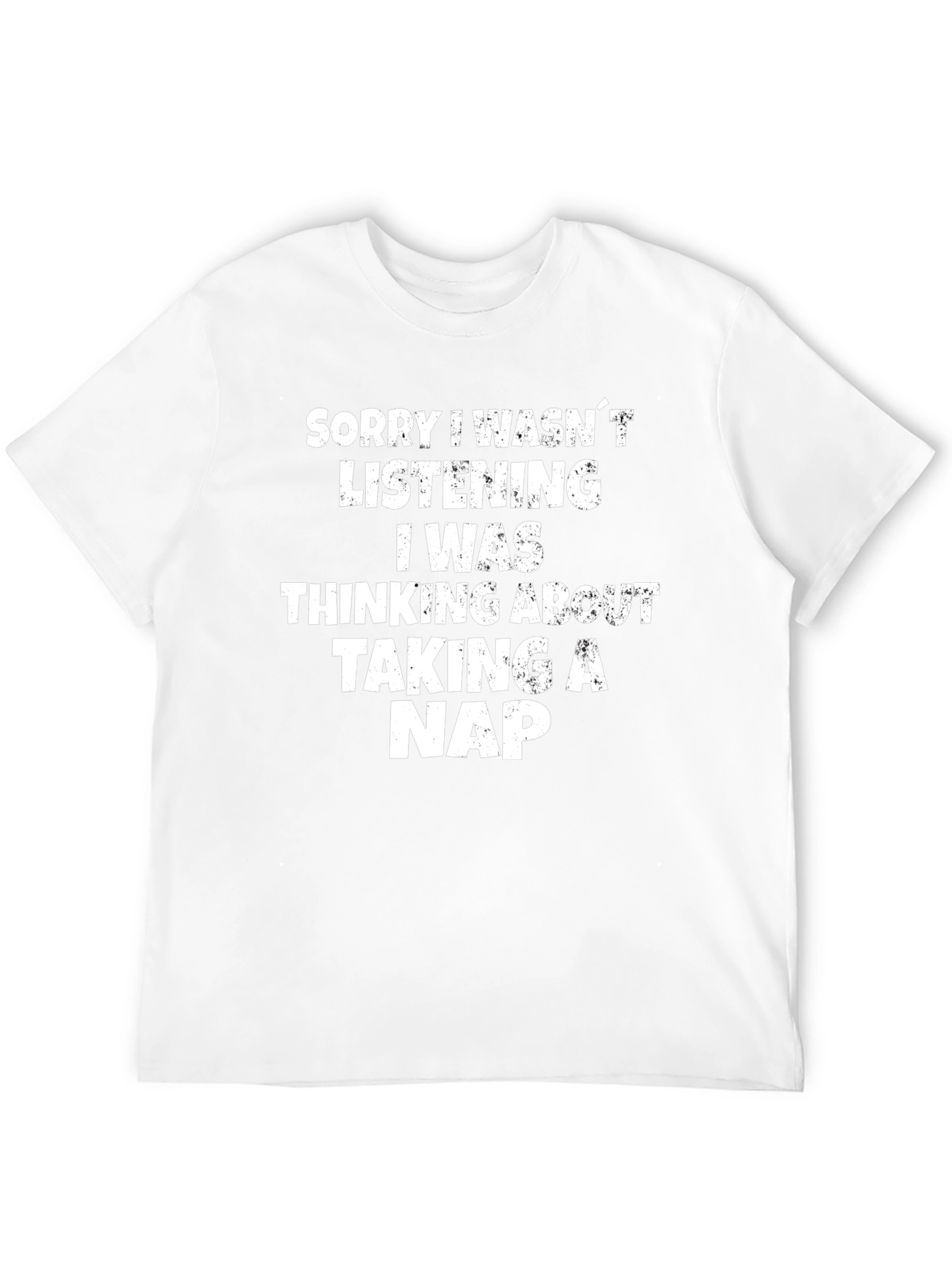 Black Sorry Not Listening Nap T-Shirt view 12