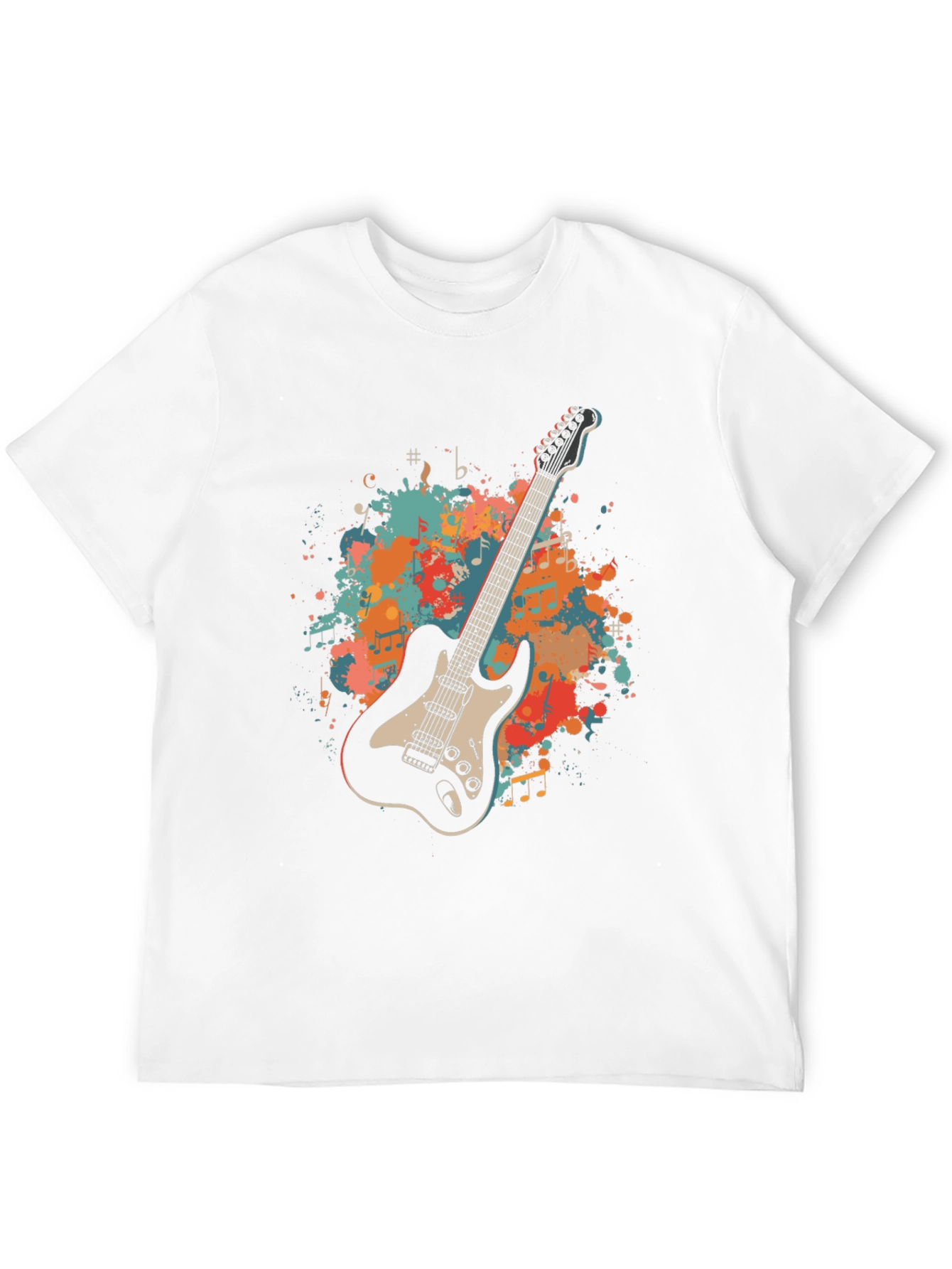Black Guitar Graphic Tee - Music Lover's T-Shirt view 12