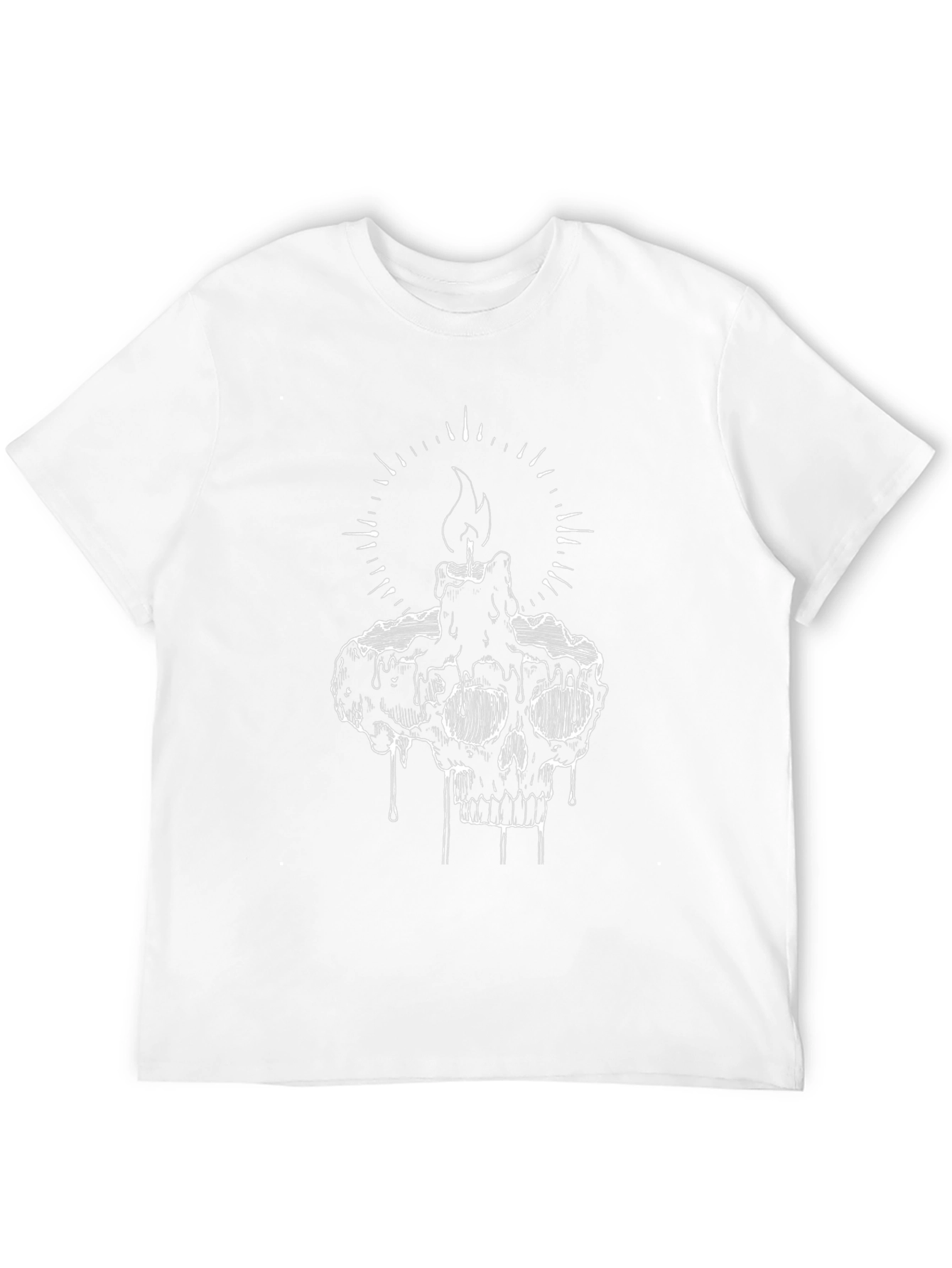 Black Skull Candle Graphic Tee - Black view 12