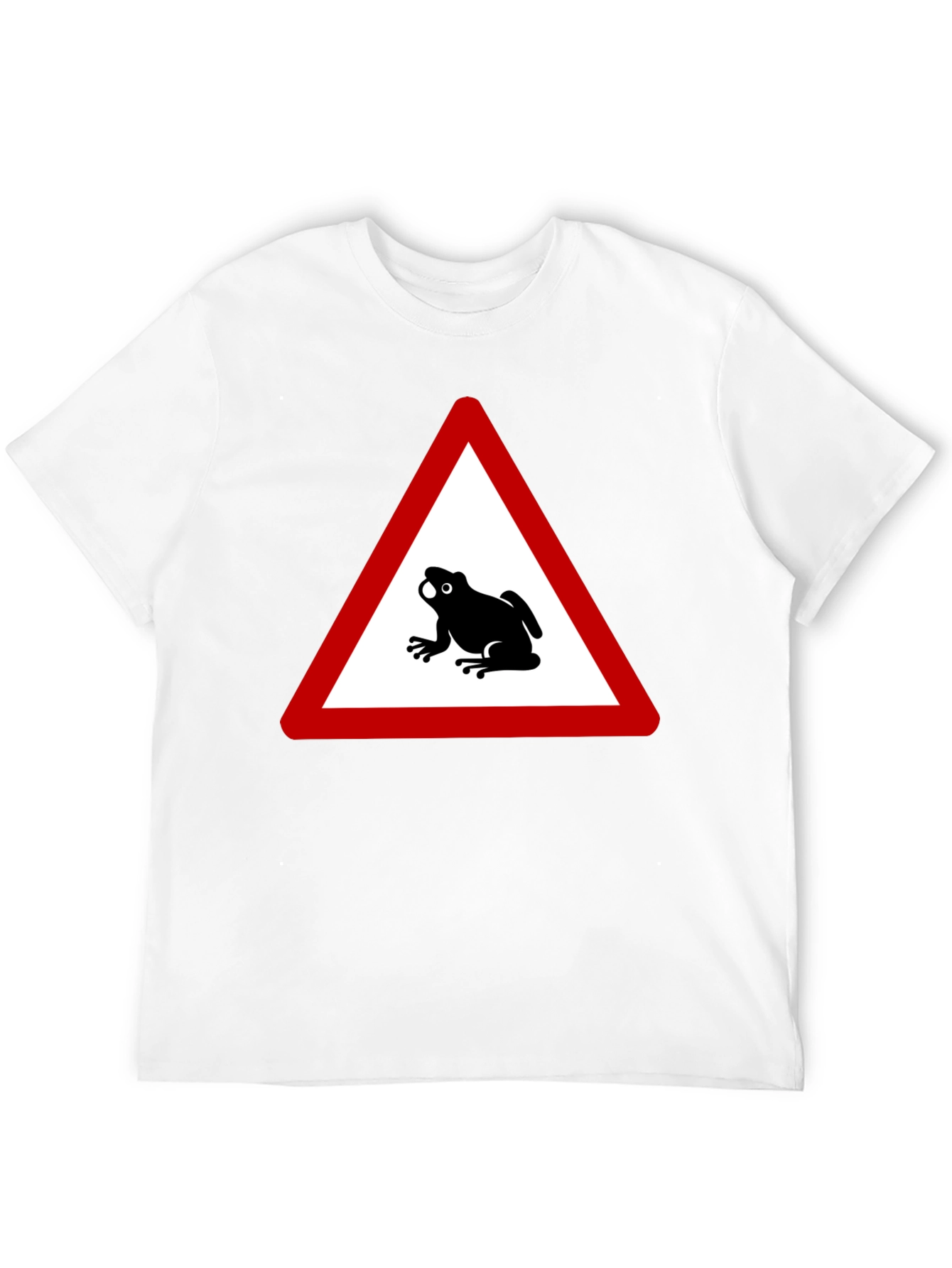Black Frog Warning Sign Black T-Shirt view 12