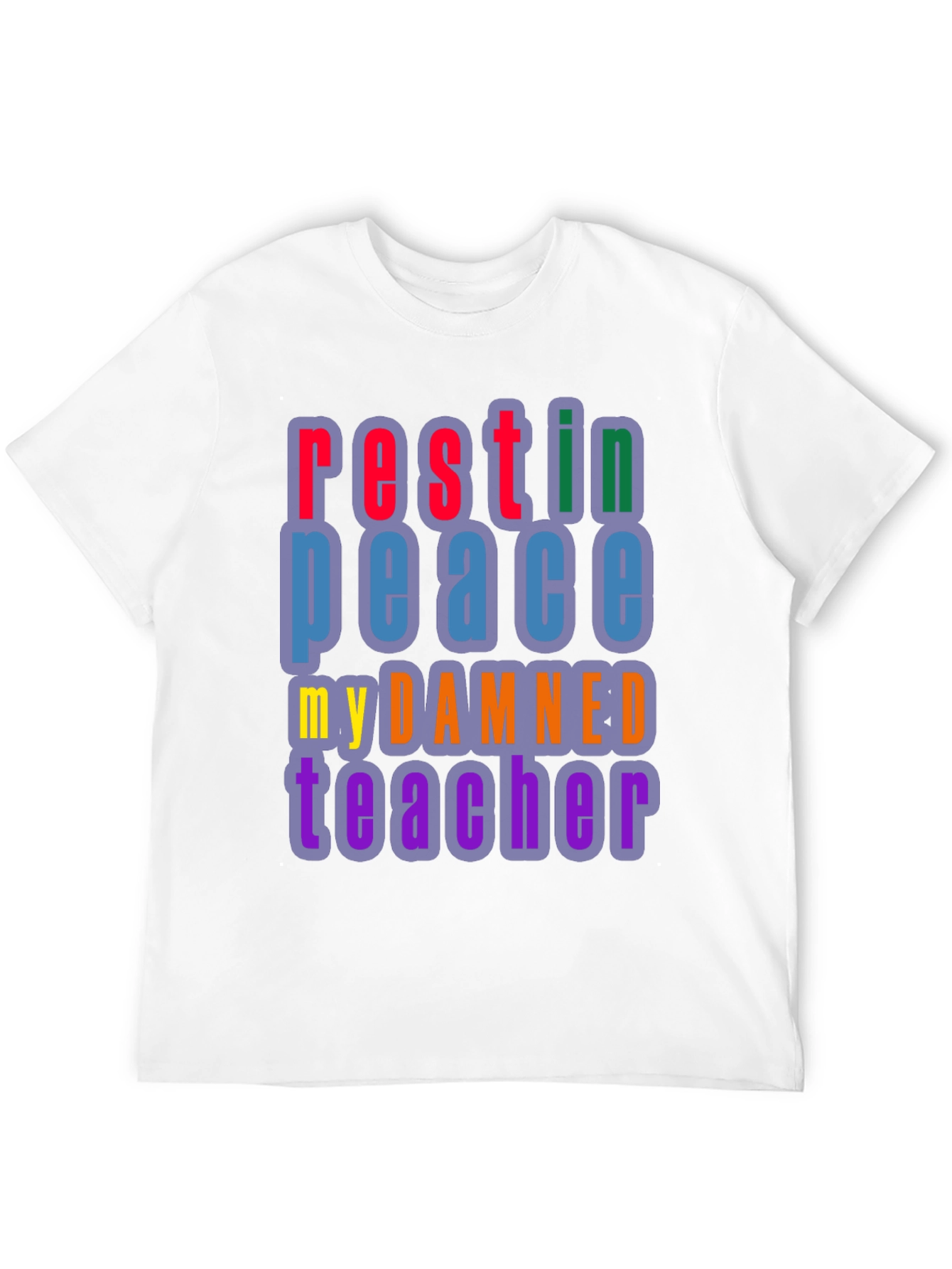 Black RIP My Damned Teacher Graphic Tee view 12