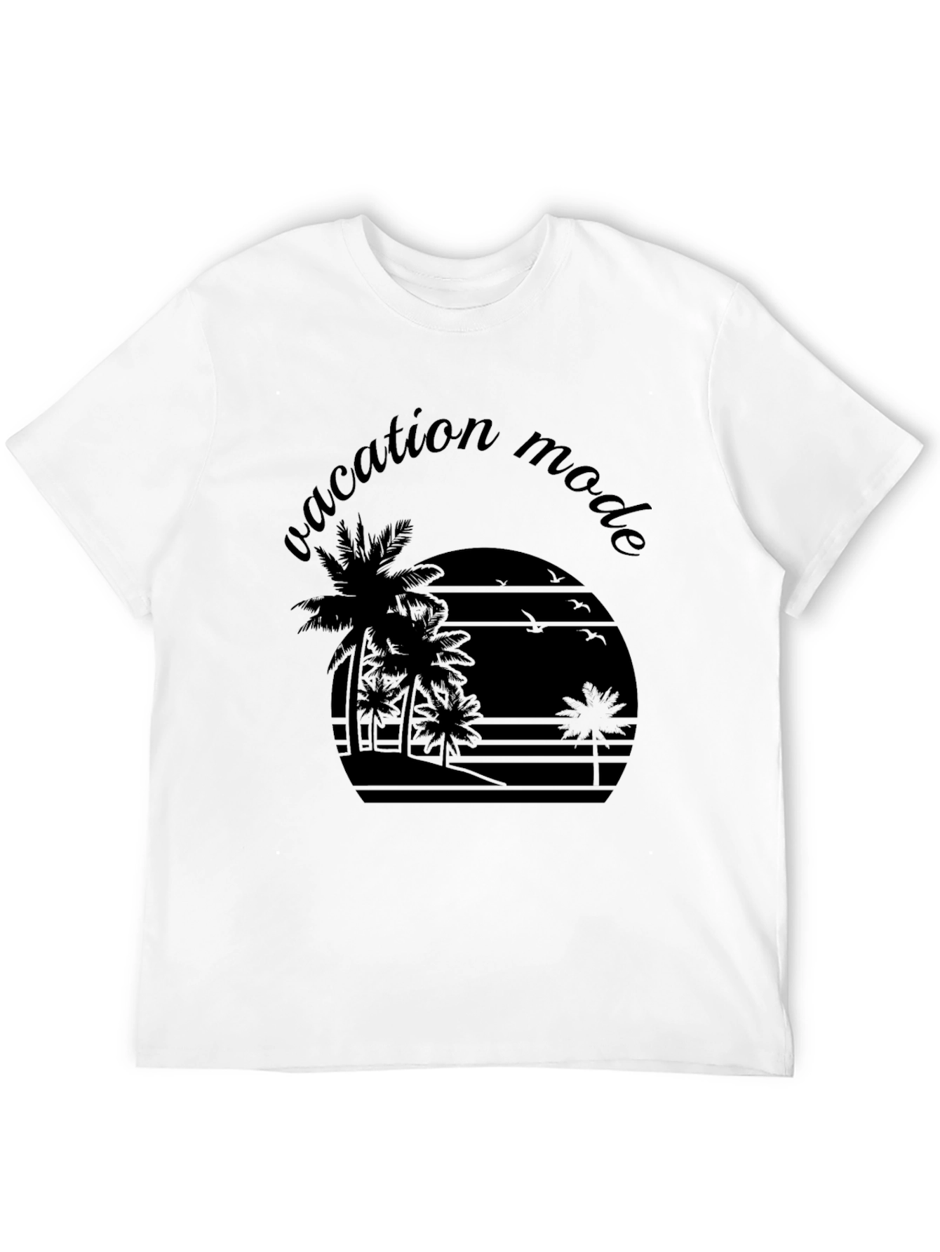 Black Vacation Mode T-Shirt - Palm Tree Graphic Tee view 12