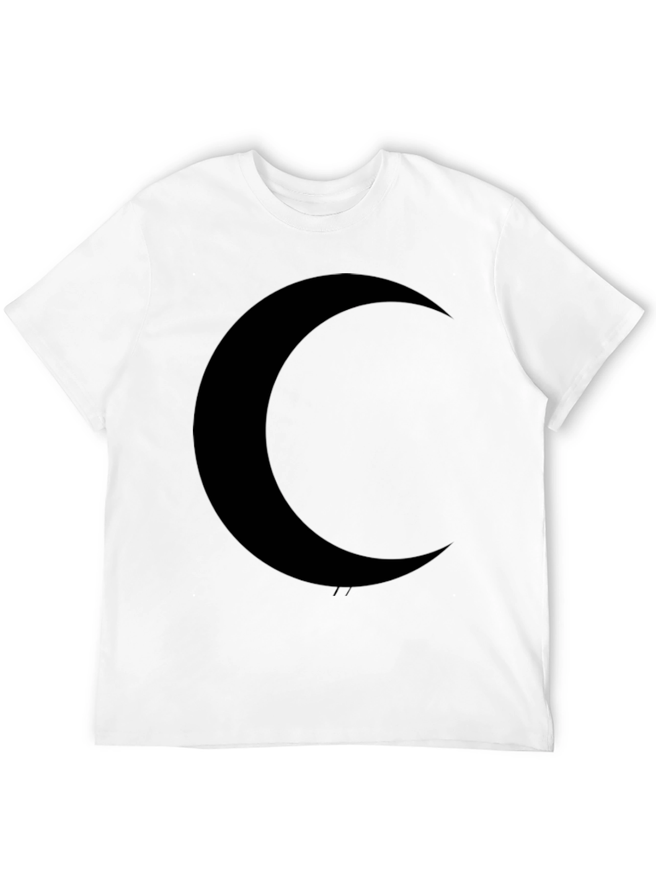 Black Black Crescent Moon Graphic T-Shirt - Modern Style view 12