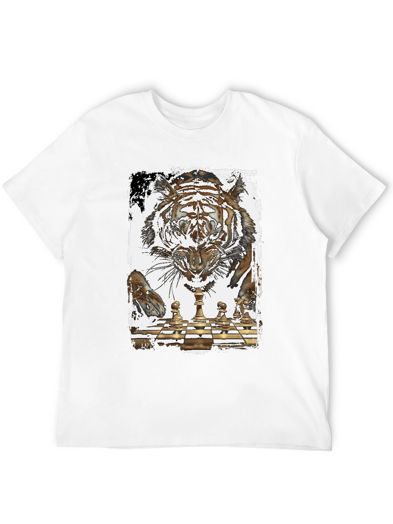 Black Tiger Chess Graphic T-Shirt view 12