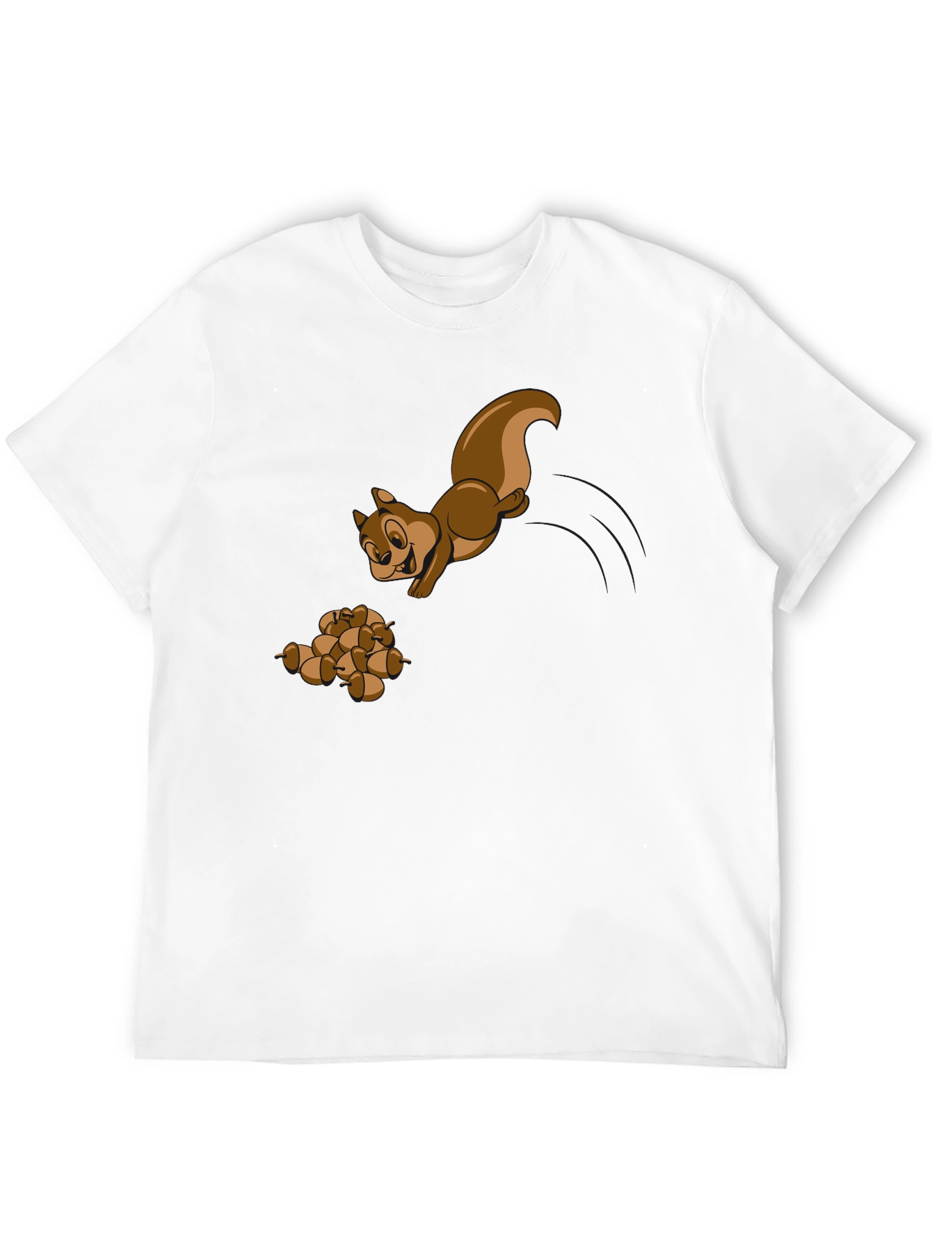 Black Squirrel and Acorns Graphic Tee - Black view 12