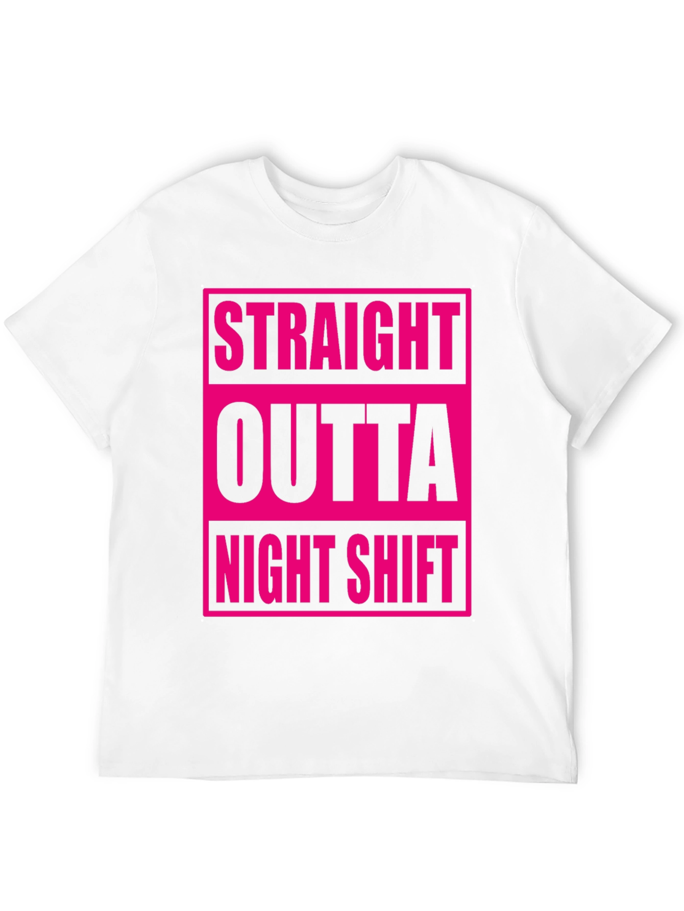 Black Straight Outta Night Shift Graphic Tee view 12