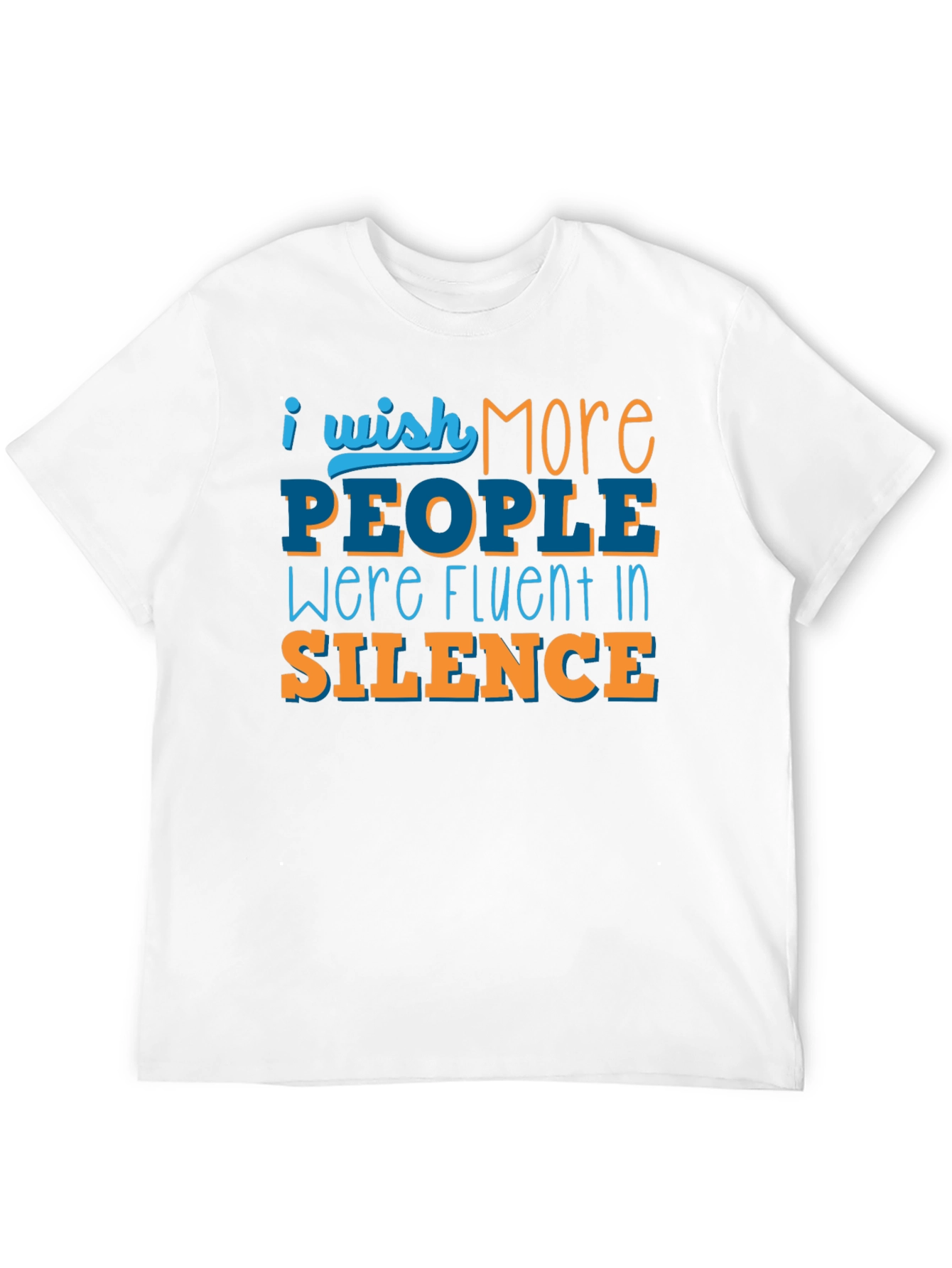 Black I Wish More People Were Fluent in Silence T-Shirt view 12