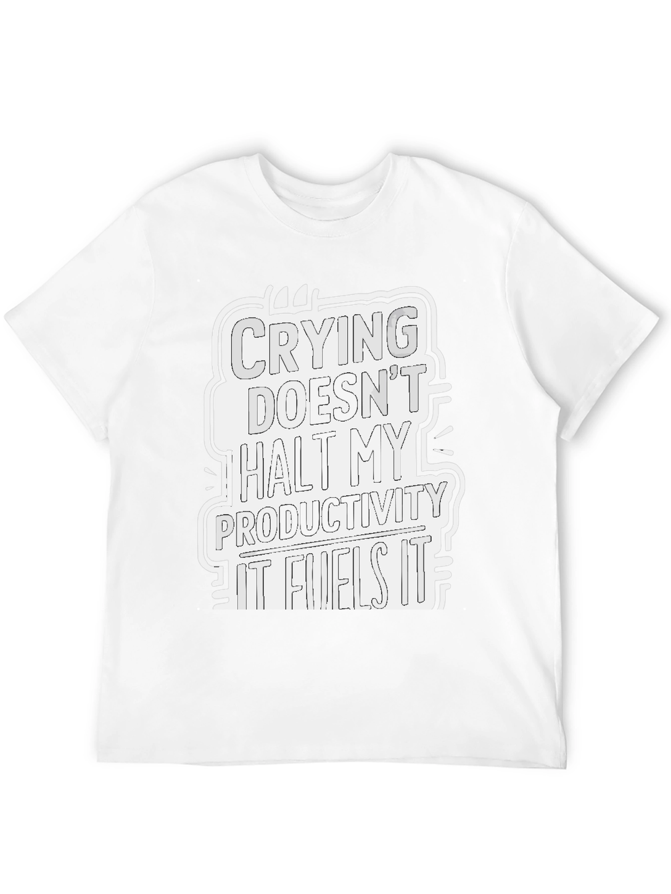 Black Crying Fuels Productivity Graphic Tee - Black view 12