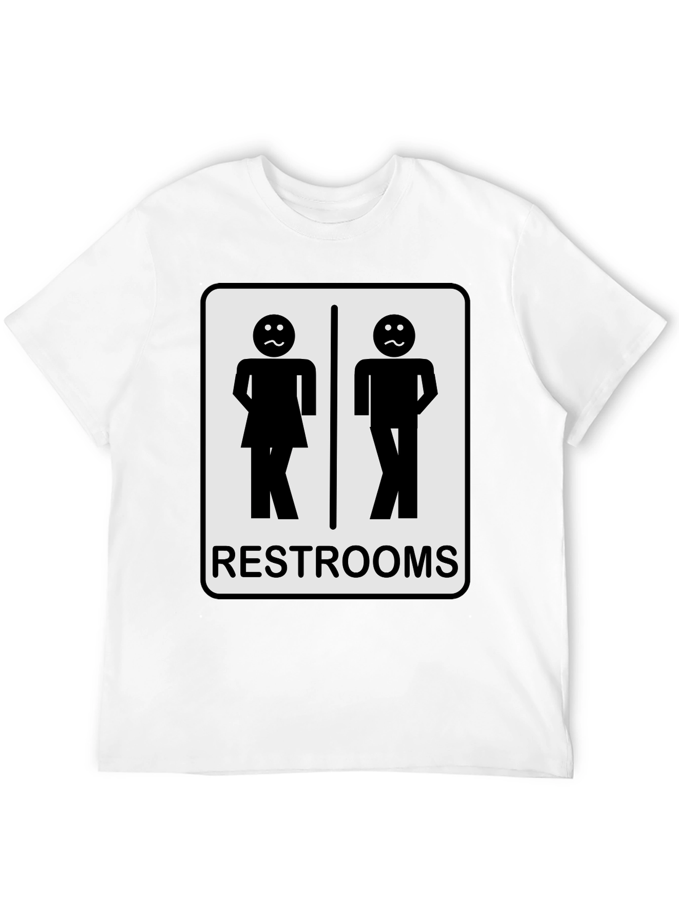 Black Funny Restroom T-Shirt view 12