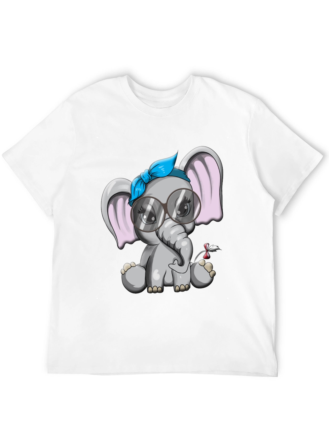 Black Cute Elephant Graphic Tee - Black view 12