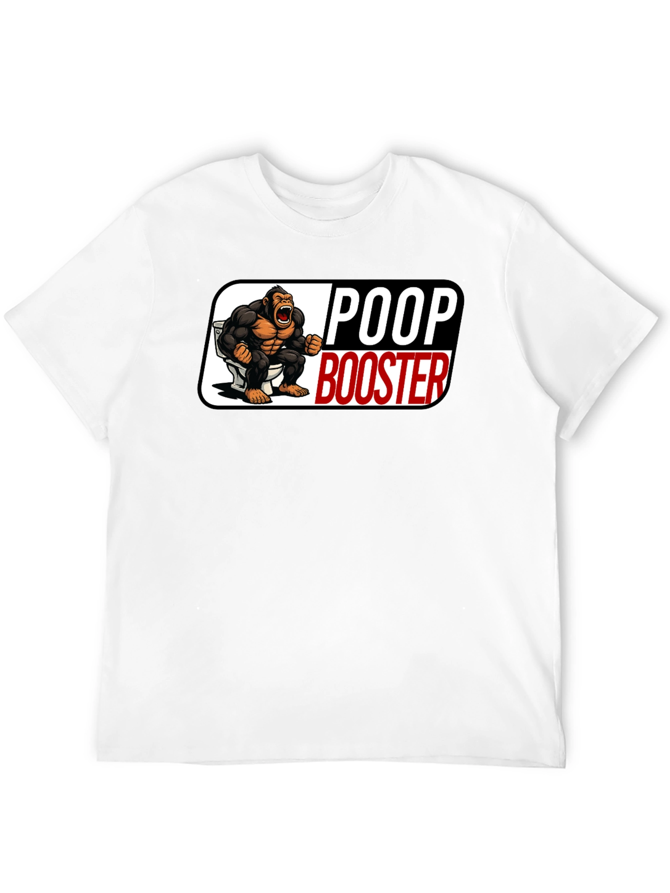 Black Poop Booster Gorilla Graphic T-Shirt view 12