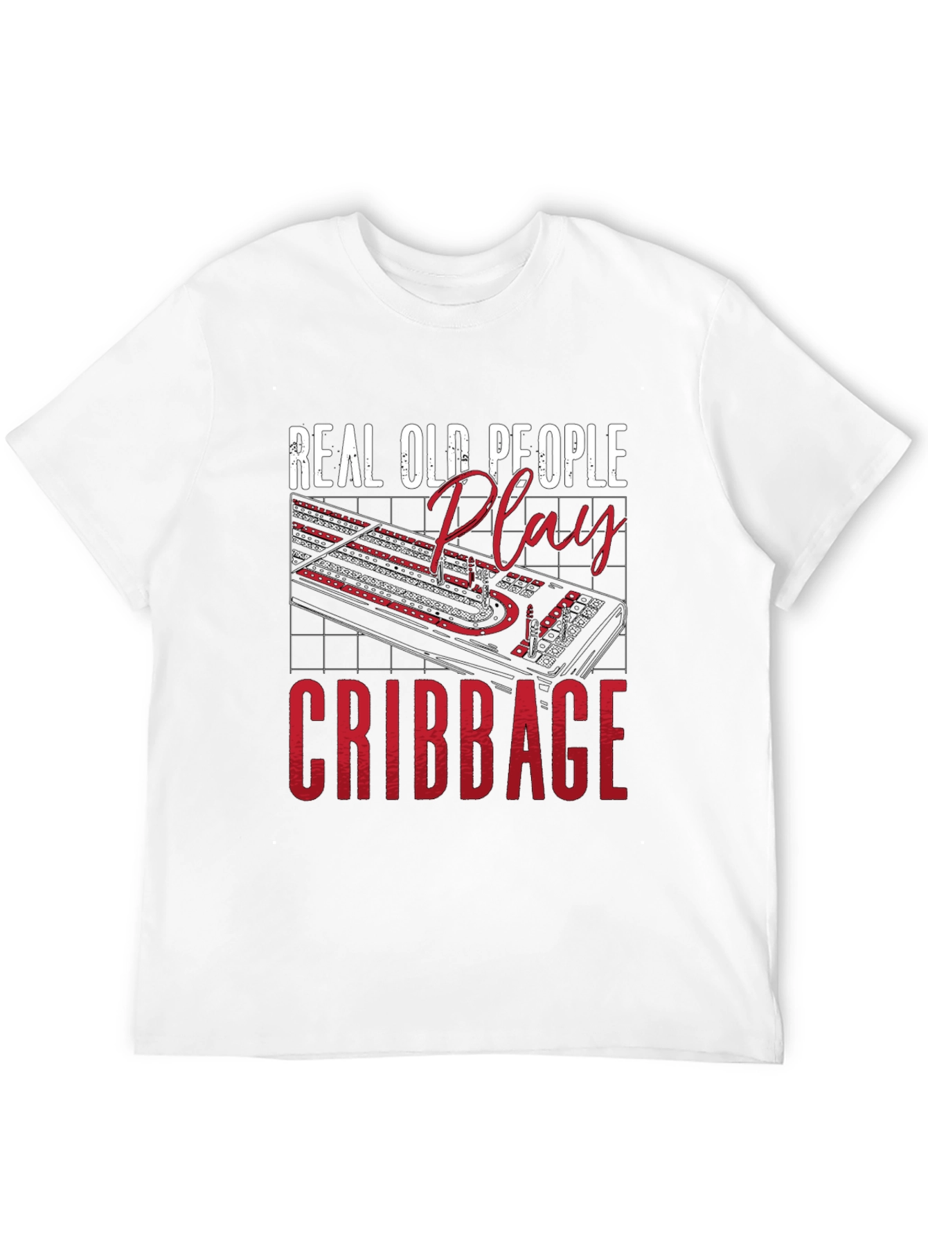 Black Real Old People Play Cribbage T-Shirt view 12