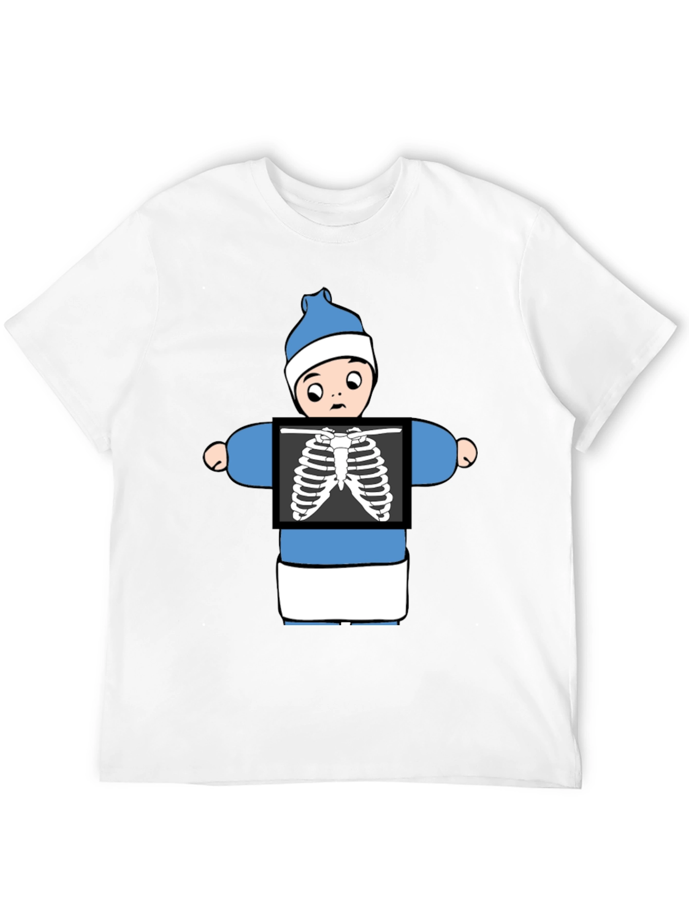 Black Funny X-Ray Baby T-Shirt view 12