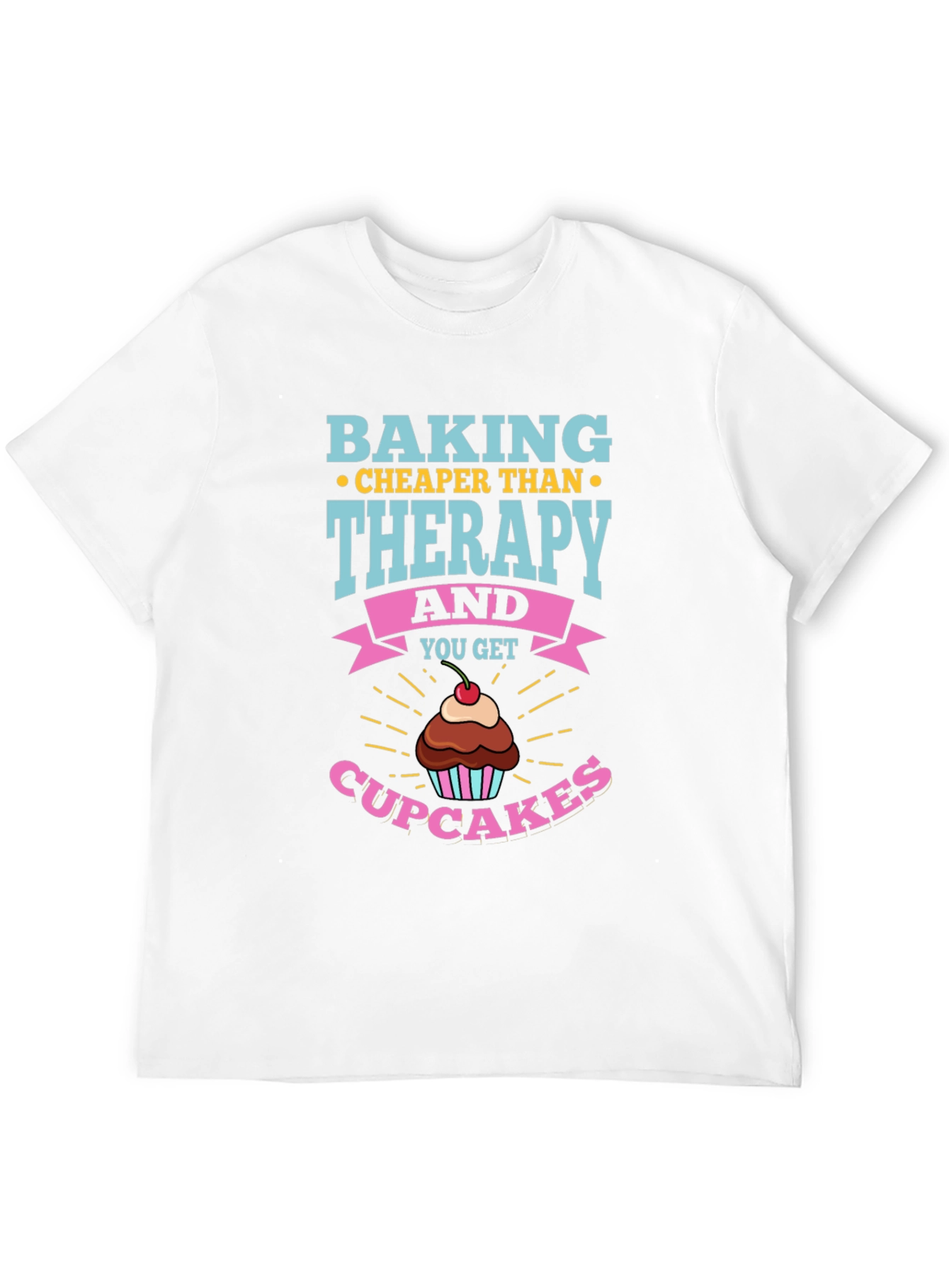 Black Baking Cheaper Than Therapy T-Shirt view 12