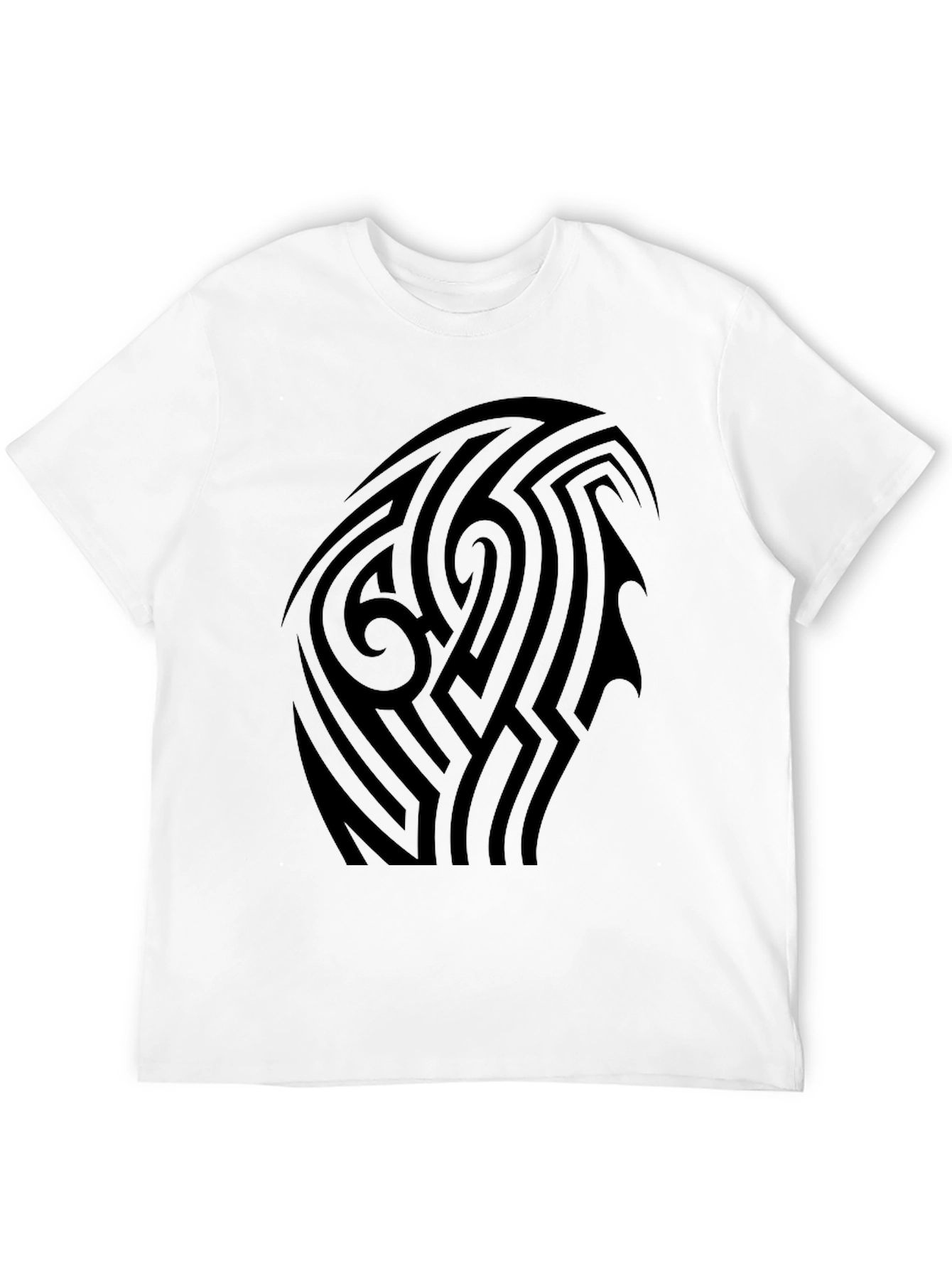 Black Tribal Tattoo Graphic Black T-Shirt view 12
