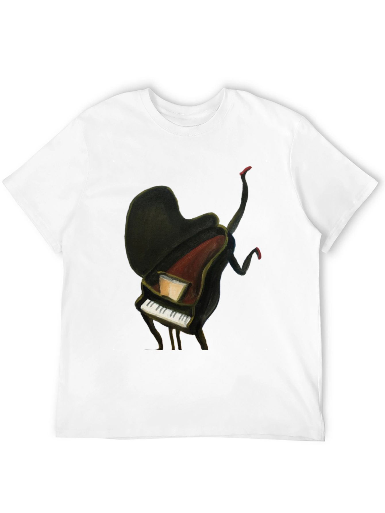 Black Piano Man Graphic Tee - Unique Music Lover T-Shirt view 12