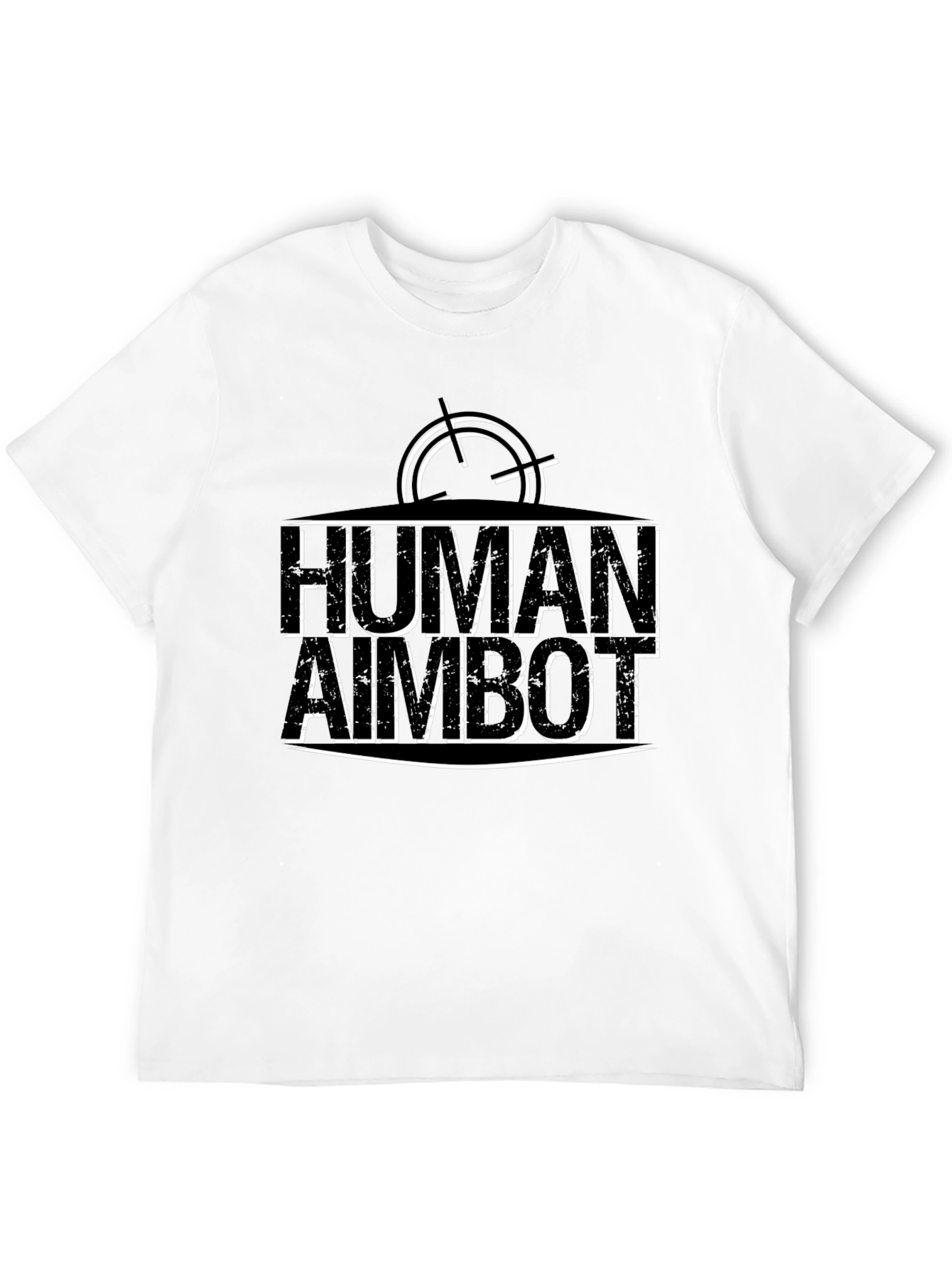 Black Human Aimbot T-Shirt Funny Gamer Tee view 12