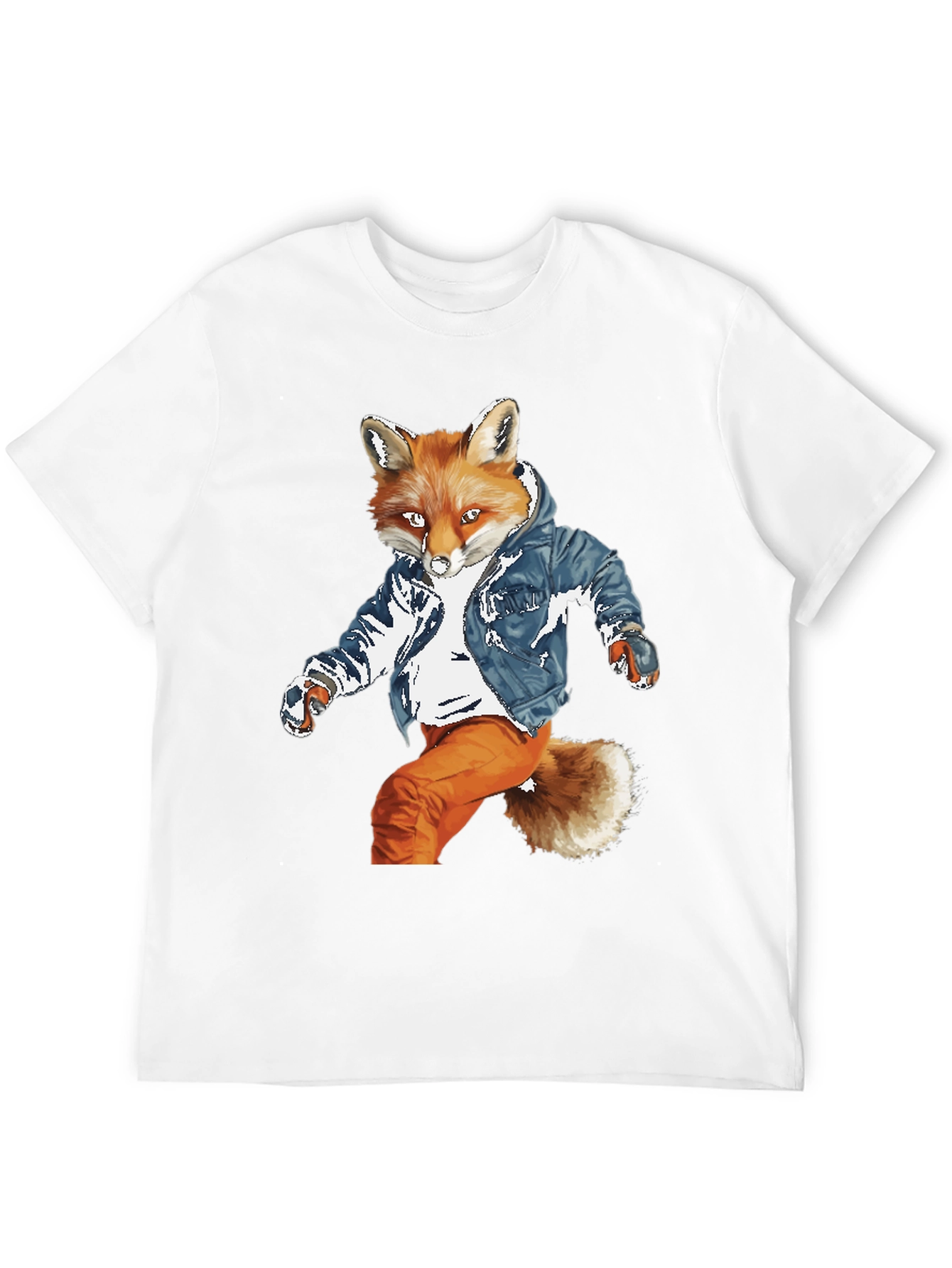 Black Cool Fox Graphic Tee - Urban Style view 12