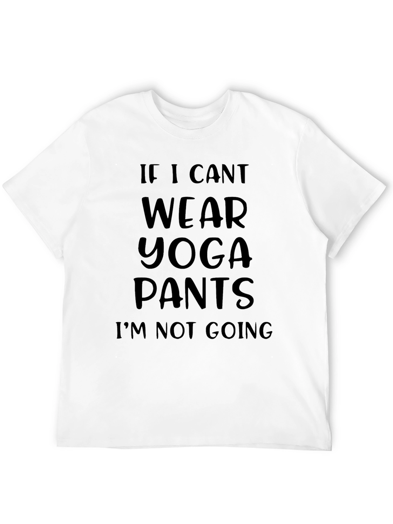 Black Funny Yoga Pants T-Shirt view 12