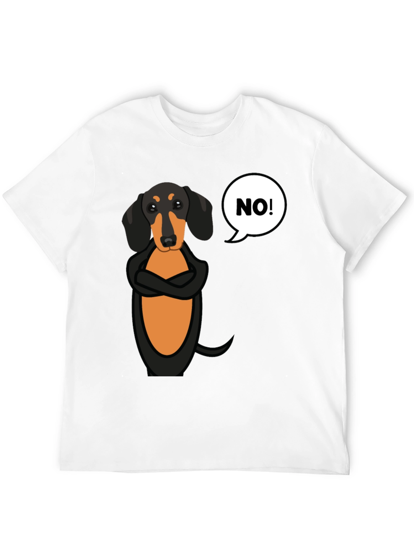 Sassy Dachshund Graphic Tee - "NO!" Attitude - 12