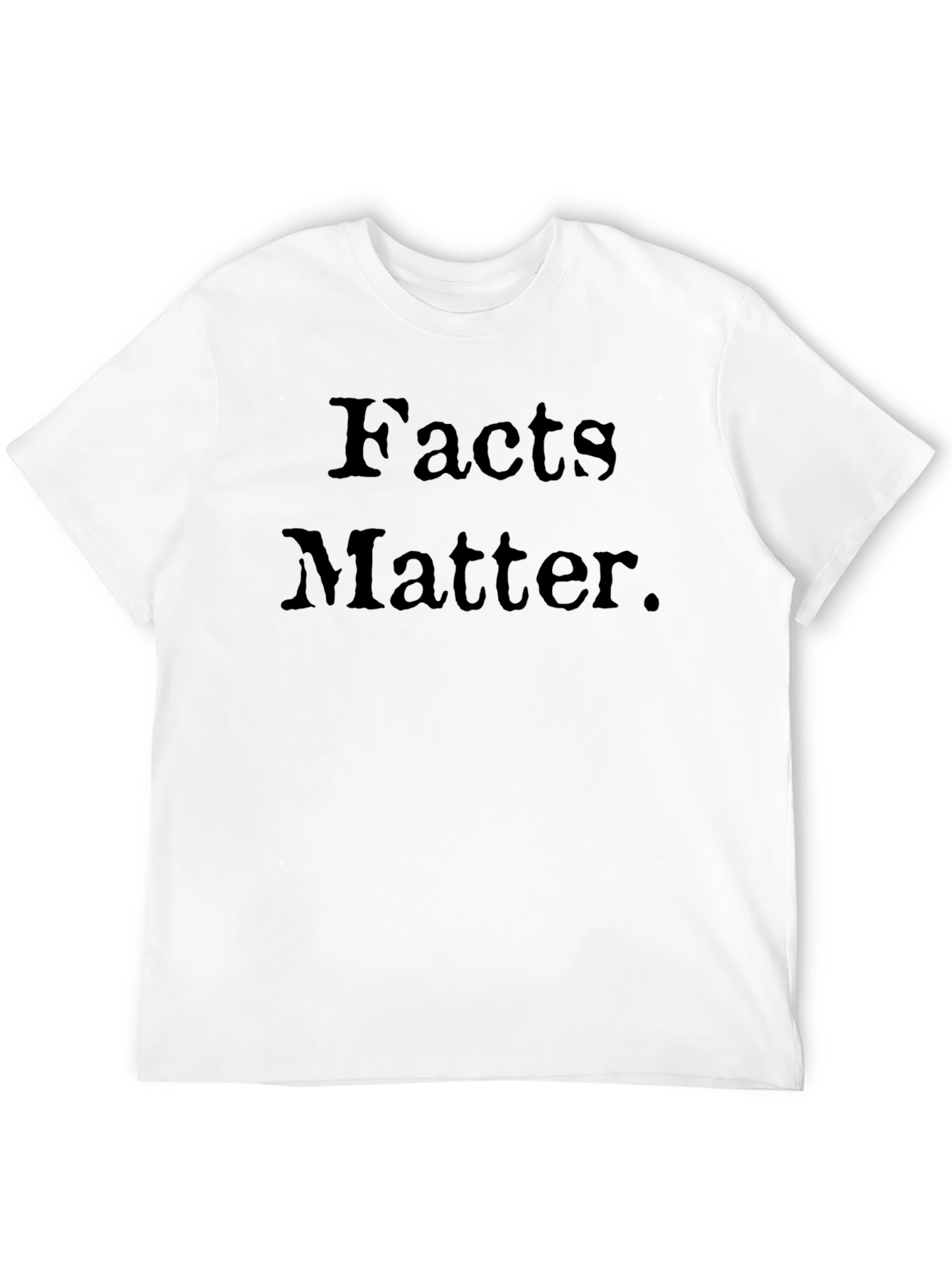 Black Facts Matter Black Crew Neck T-Shirt view 12