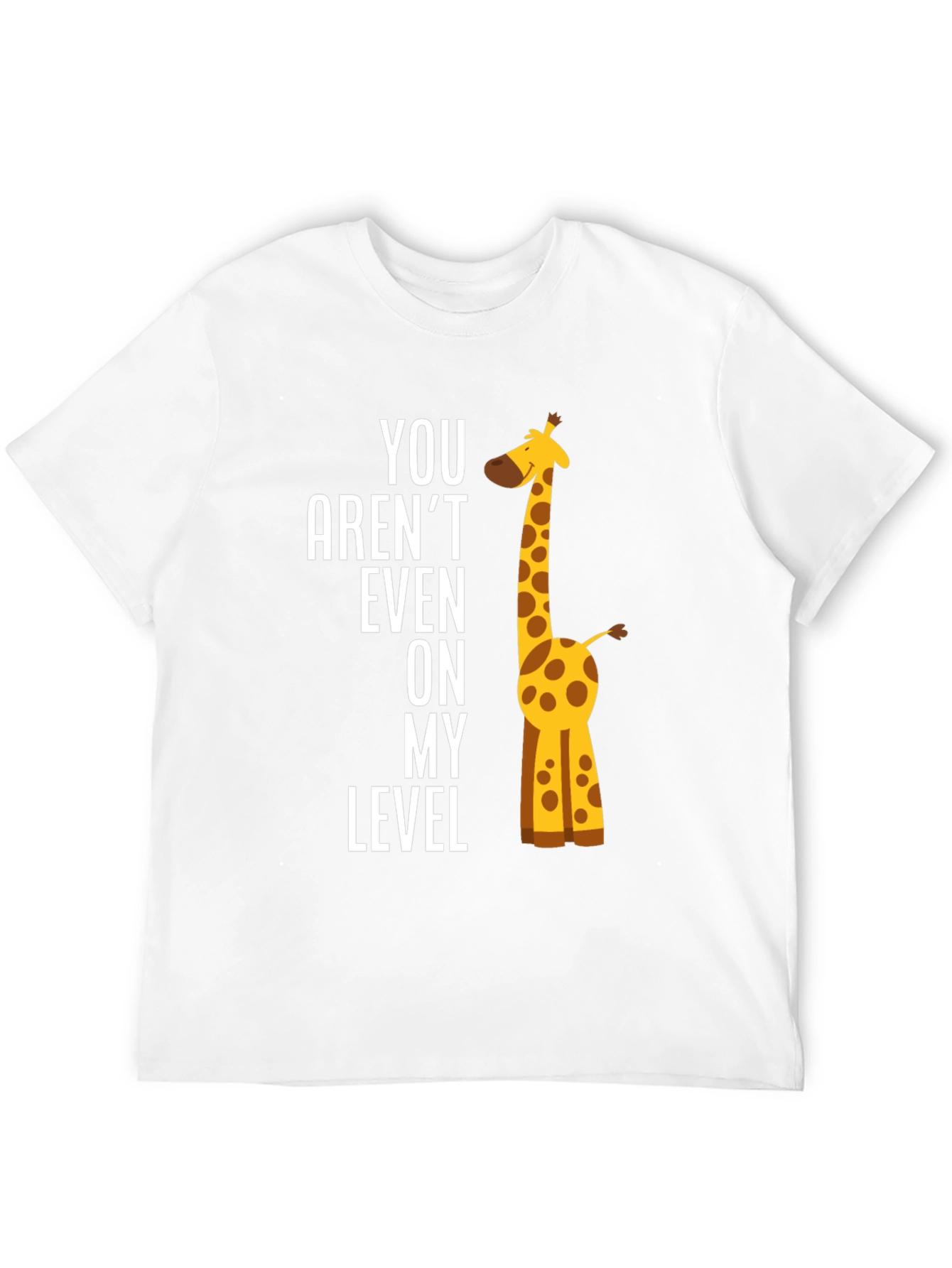 Black Funny Giraffe T-Shirt - "You Aren't Even on My Level" view 12