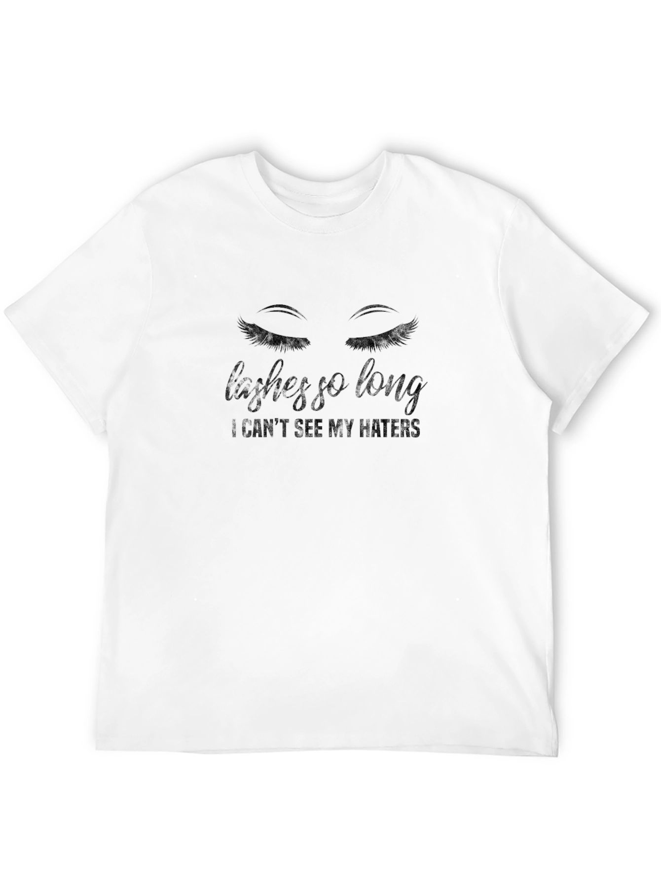 Black Lashes So Long T-Shirt - Funny Graphic Tee view 12
