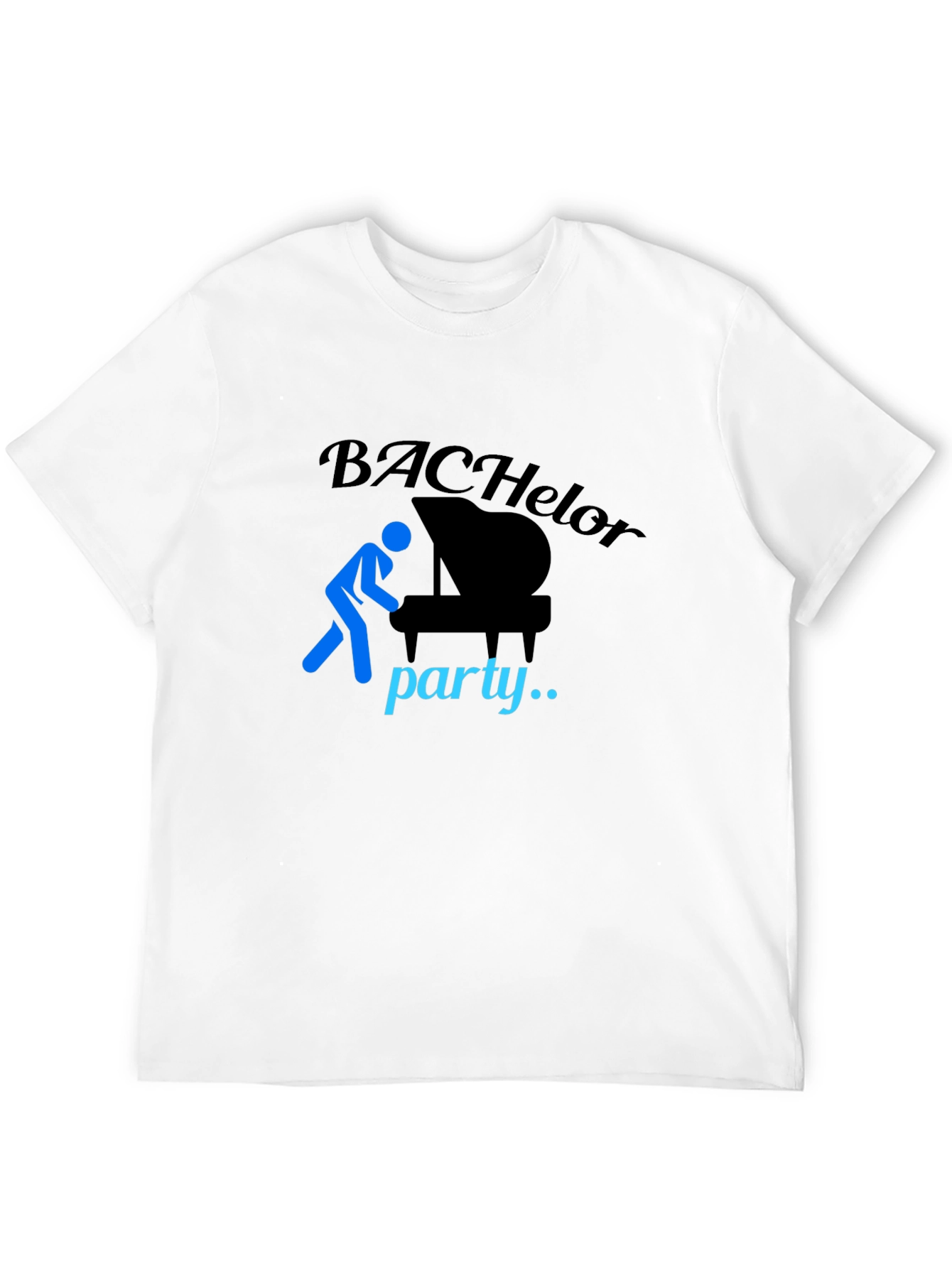 Black Bachelor Party Piano T-Shirt view 12